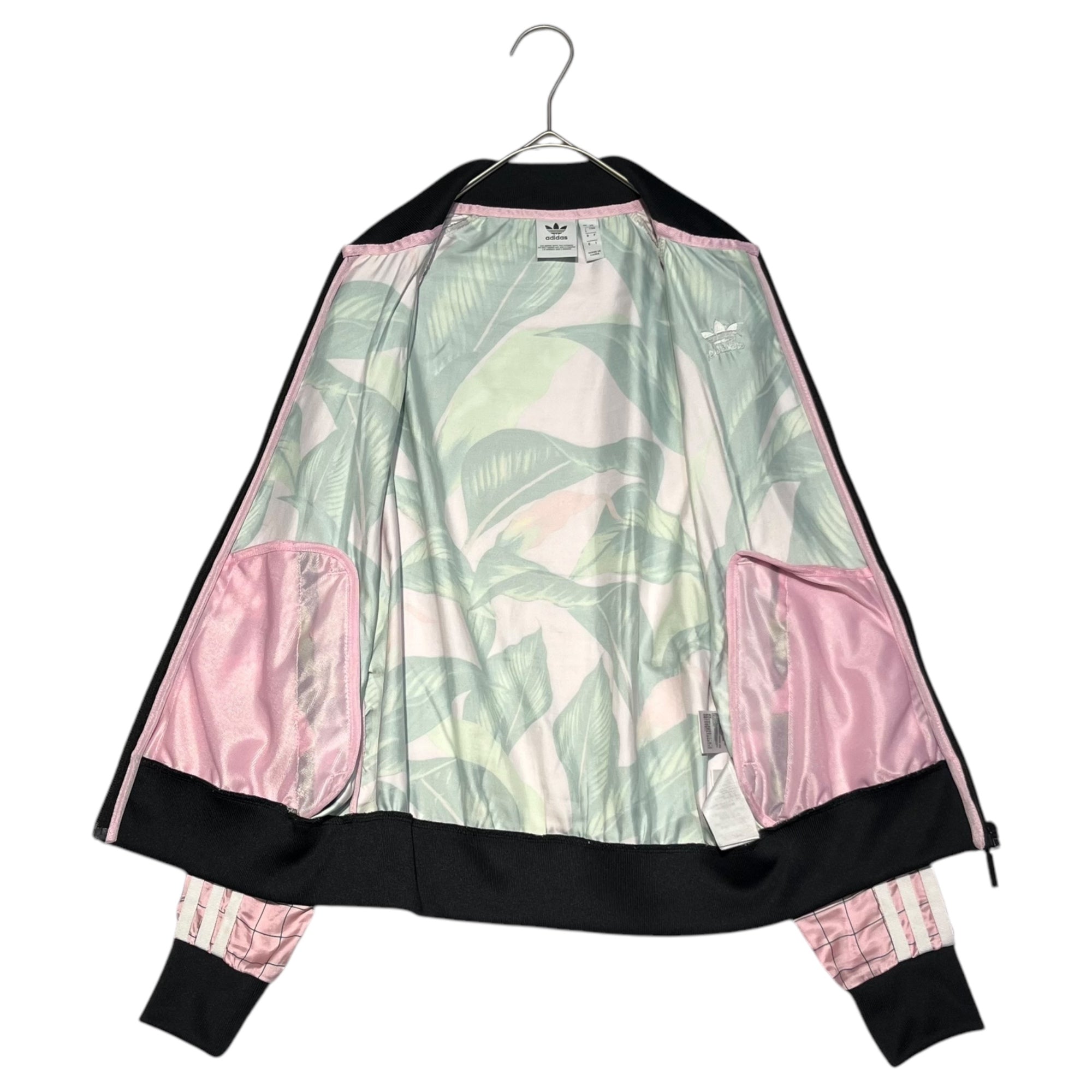 adidas(アディダス) Palm Leaves Pattern Pink ボタニカル 総柄 ブルゾン DH3071 S ピンク×グリーン ジャージ トラック ジャケット