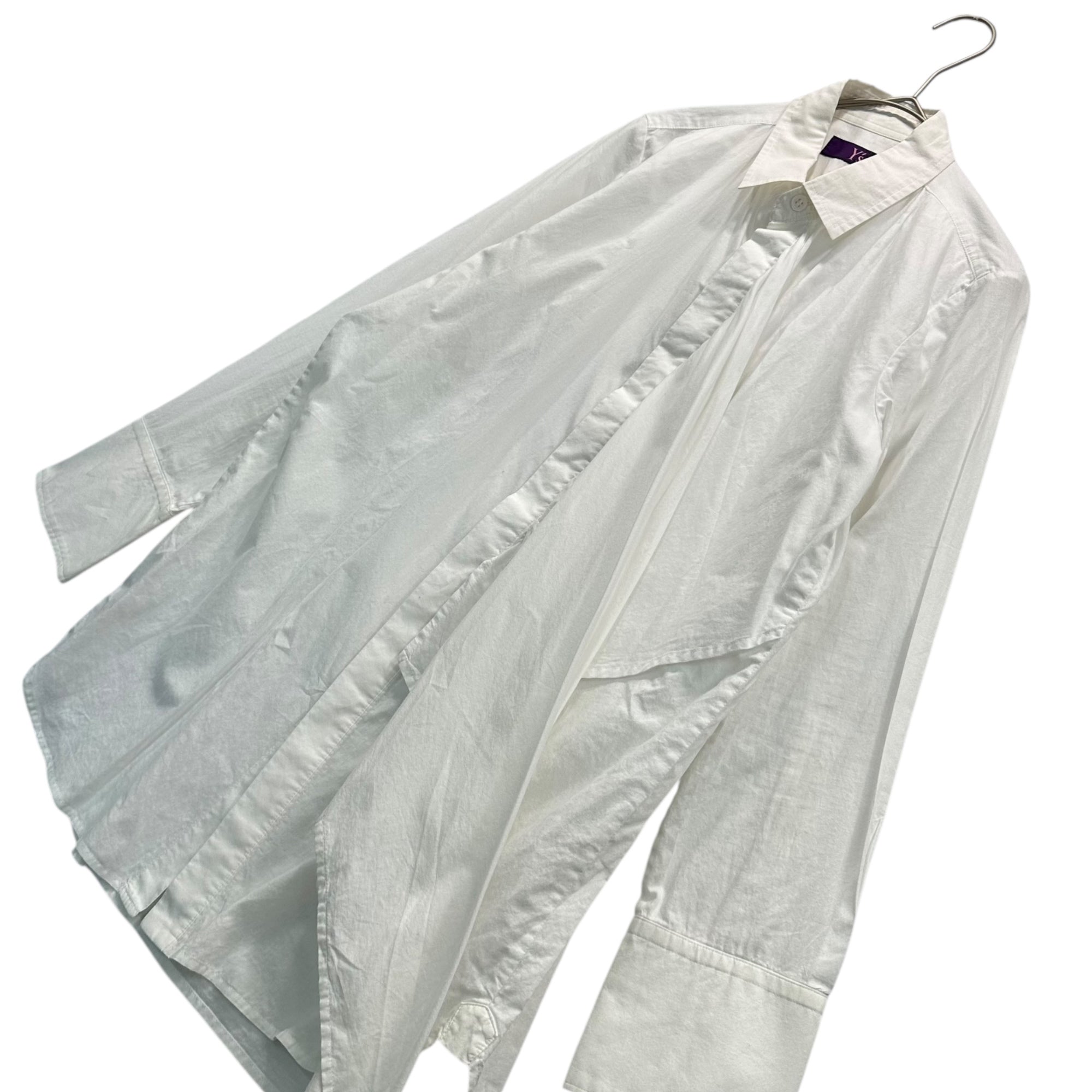 Y's PINK(ワイズピンク) Faux Layered White Blouse Shirt フェイク レイヤード ホワイト ブラウス シャツ YC-B22-001 2(M程度) ホワイト 男性着用可能サイズ