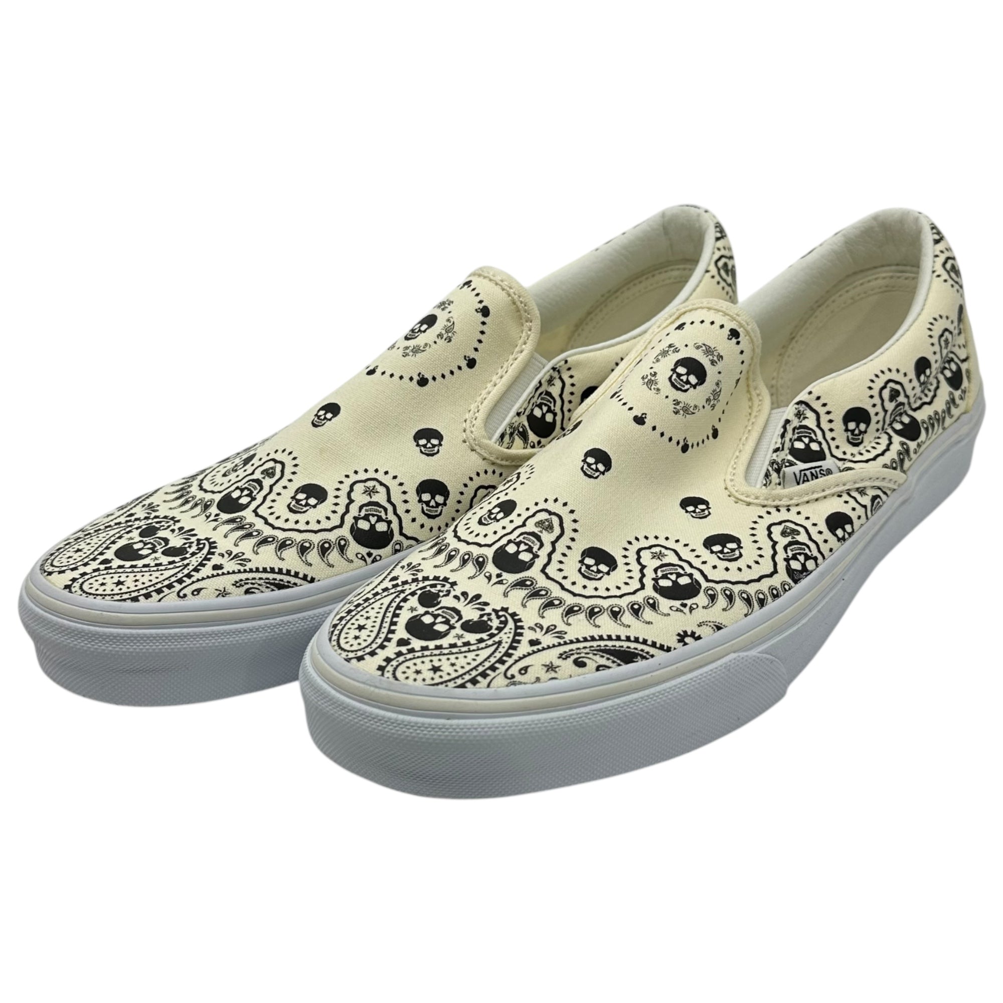 VANS(バンズ) LASSIC SLIP-ON クラシック スリッポン ドクロ ペイズリー VN0A33TB42S 26.5cm ホワイト スニーカー