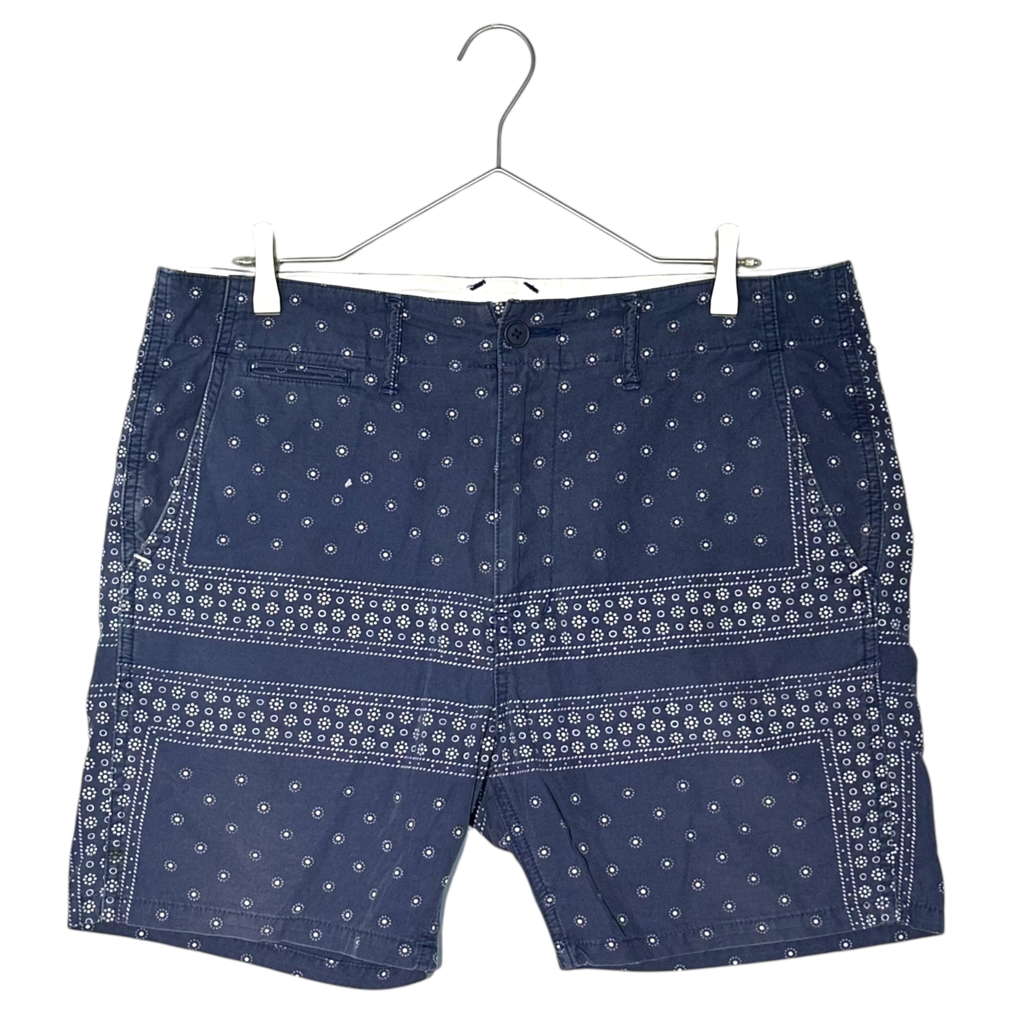 BEDWIN(ベドウィン) 4/L MILITARY OG BANDANA PANTS "MARCY" ミリタリー オリジナル バンダナ ショーツ 表記無(L程度) ブルー ハーフ ショート パンツ