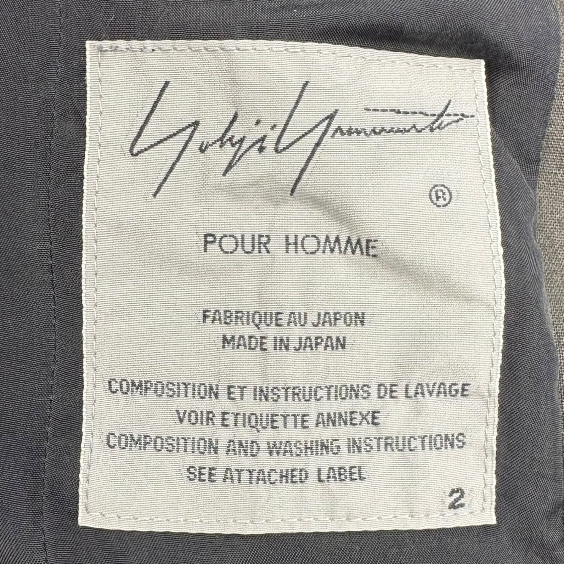 YOHJI YAMAMOTO POUR HOMME(ヨウジヤマモトプールオム) 20SS Yuka Asakura Back-Print Multi-Zip Long Jacket 朝倉優佳 バックプリント 多ジップ ロング ジャケット コート  HN-J55-018 2(M程度) ブラック 2020SSコレクション LOOK4