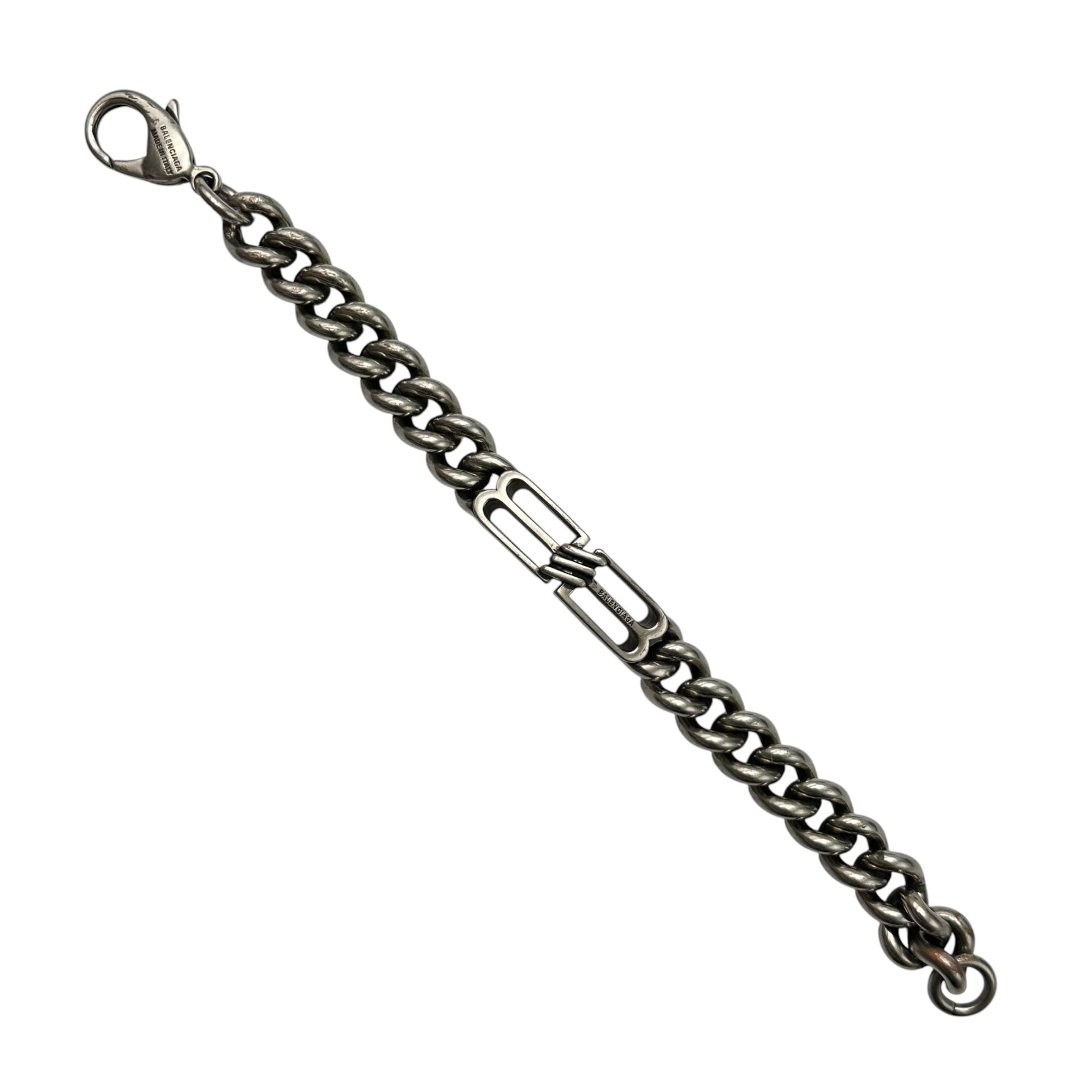 BALENCIAGA(バレンシアガ) BB ICON GOURMETTE BB アイコン グルメット ブレスレット 718493 Ｍ シルバー