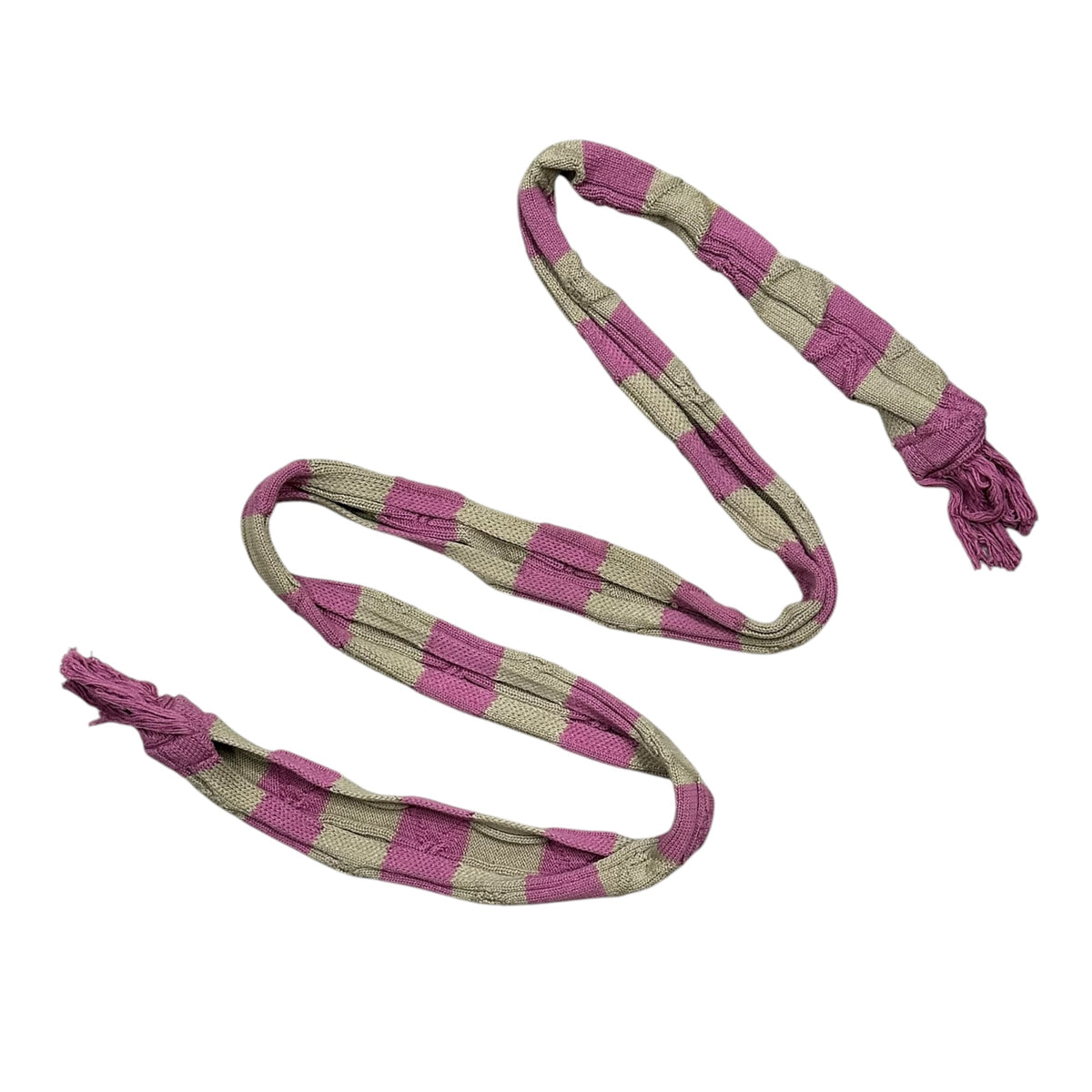 Kiko Kostadinov(キココスタディノフ) 2024SS Merli Scarf コットン ボーダー マフラー KKSS24KN08-95 ピンク×ベージュ