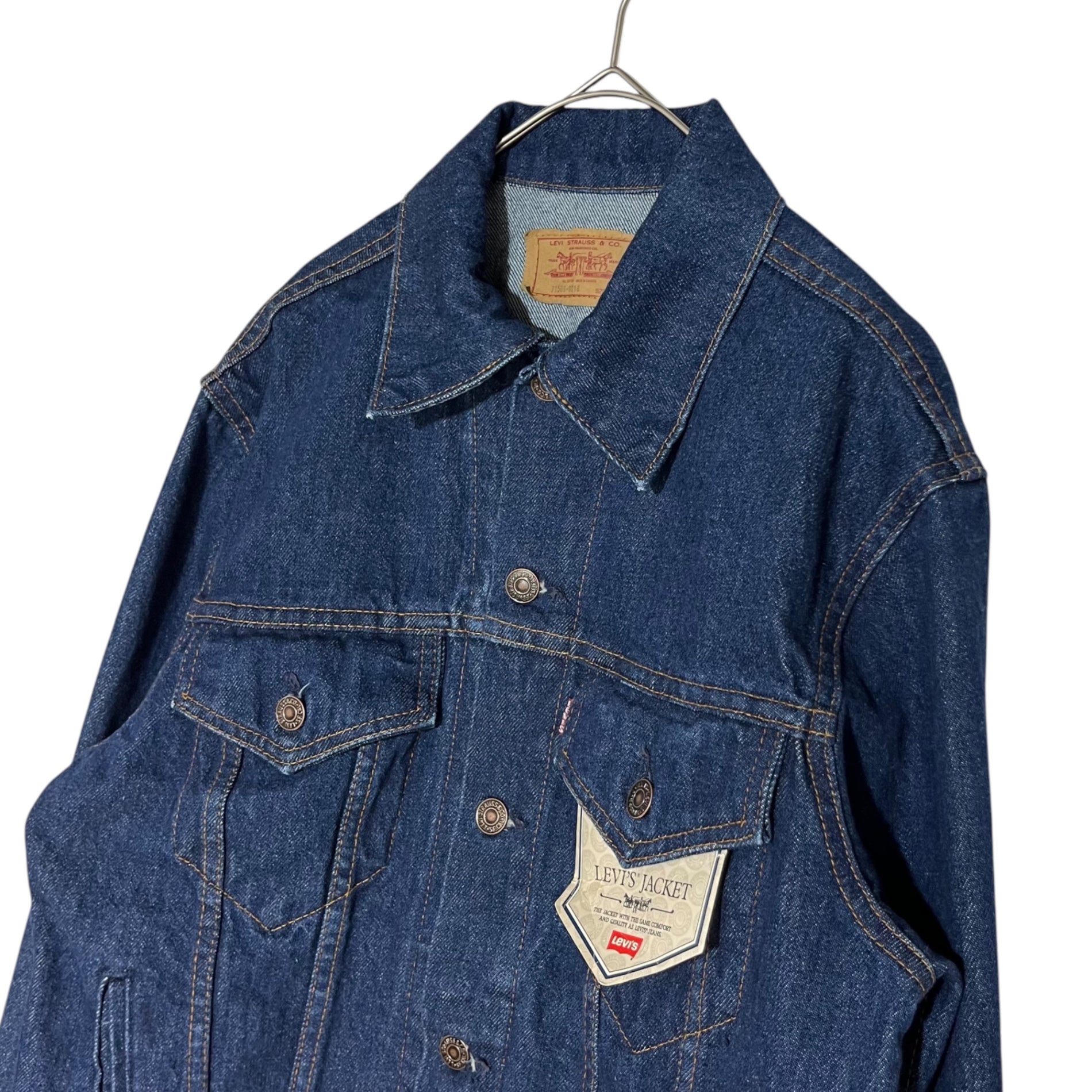 Levi's(リーバイス) 80's ~ 90's 71506 CANADA made 4th trucker jacket トラッカー ジャケット 71506-0215 40L インディゴ デニム カナダ製 フラッシャー付