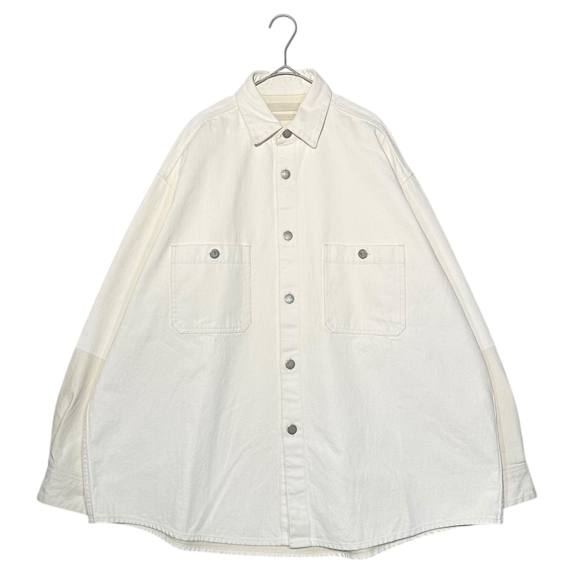 YOKE(ヨーク) 24SS Denim Shirt Jacket デニム シャツ ジャケット YK24SS0643SH 3(L程度) アイボリー