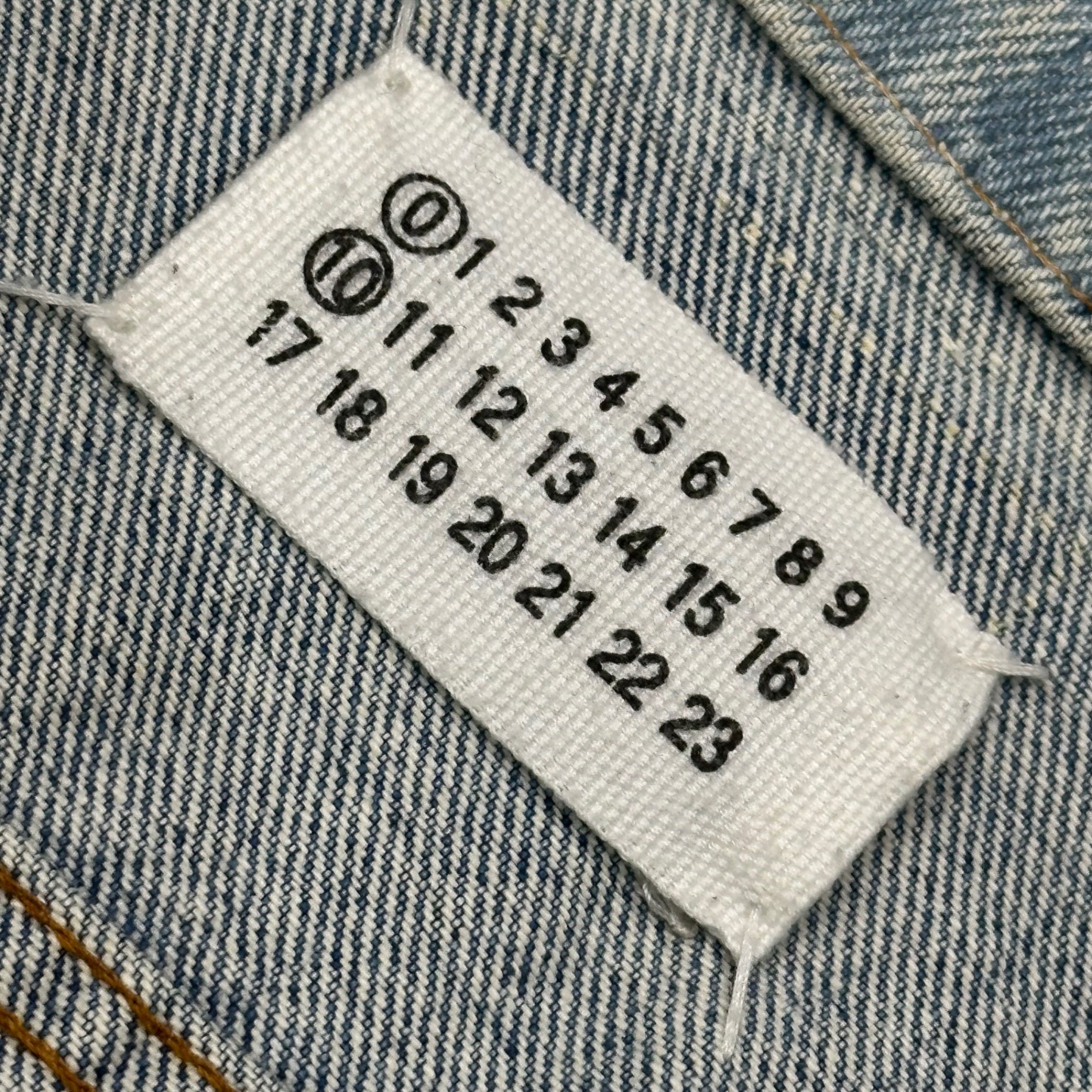 Maison Martin Margiela(メゾン マルタンマルジェラ) 2003SS Artisanal Waxed Denim Jacket アーティザナル ワックス デニム ジャケット 611B007002 M(XL程度) ライトインディゴ 00's ペンキ アーカイブ