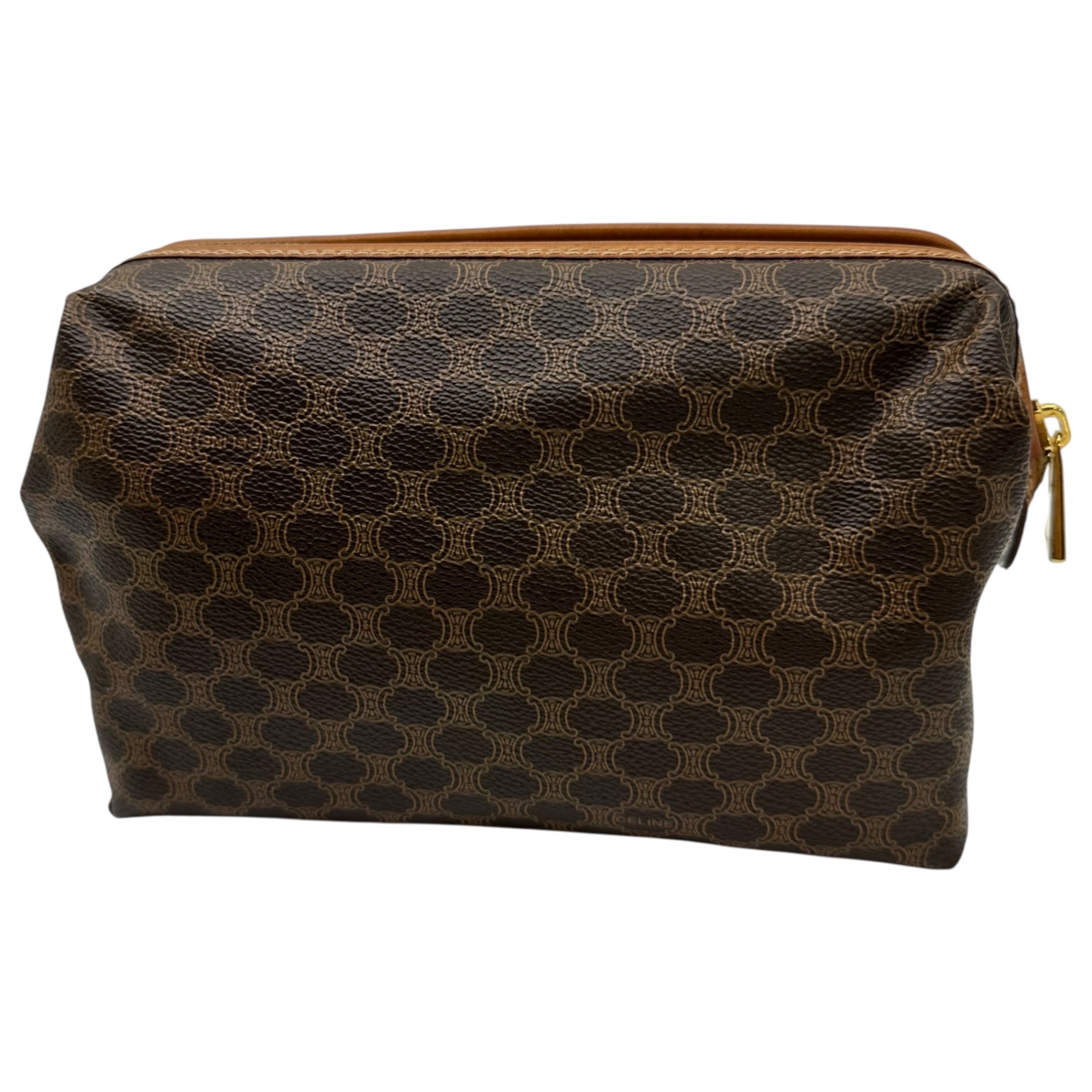 CELINE(セリーヌ) Macadam Pattern Cosmetic Pouch マカダム柄 コスメ ポーチ ブラウン OLD オールド