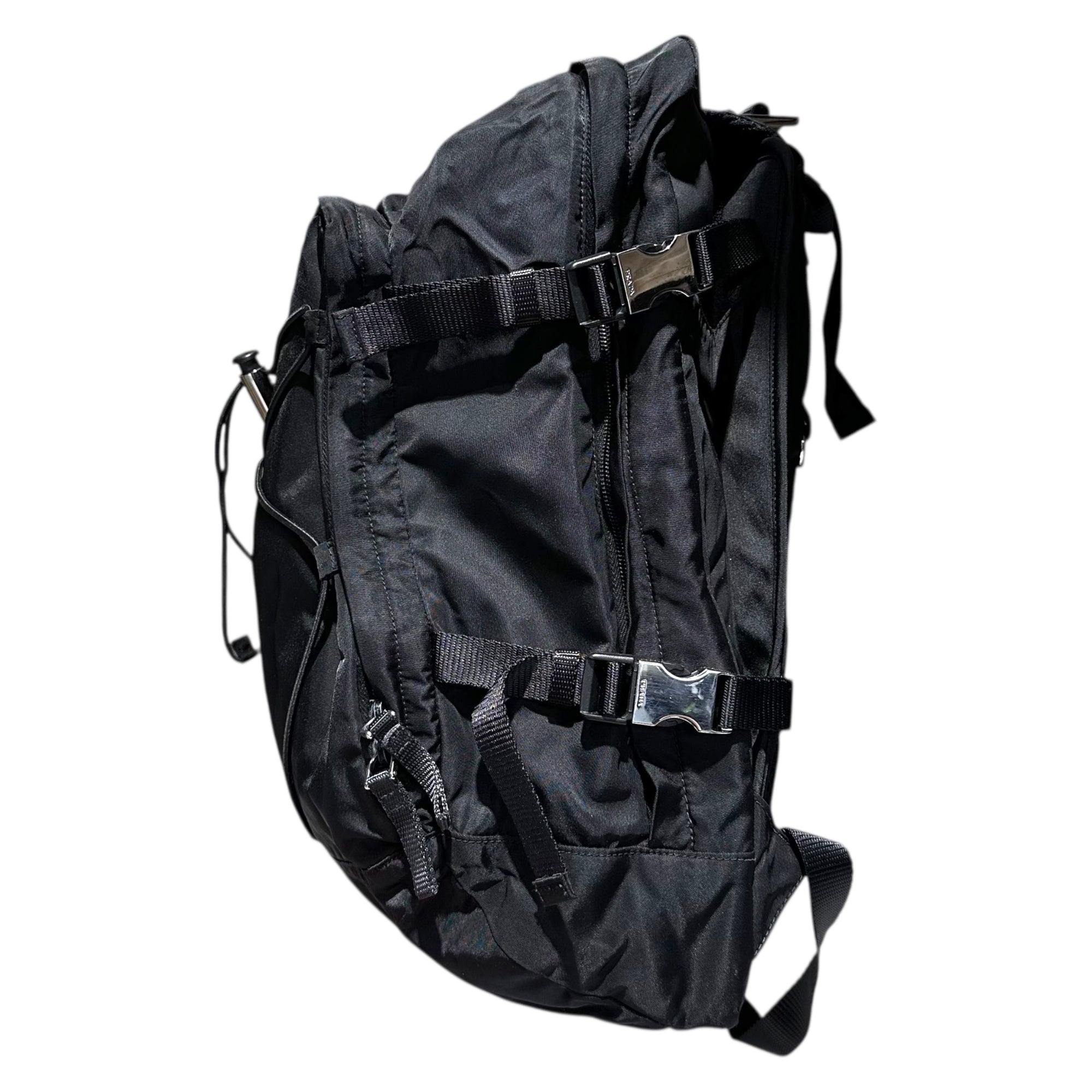 PRADA ブラック ナイロン リュックサック PRADA(プラダ) Drawstring Nylon Backpack ドローコード ナイロン