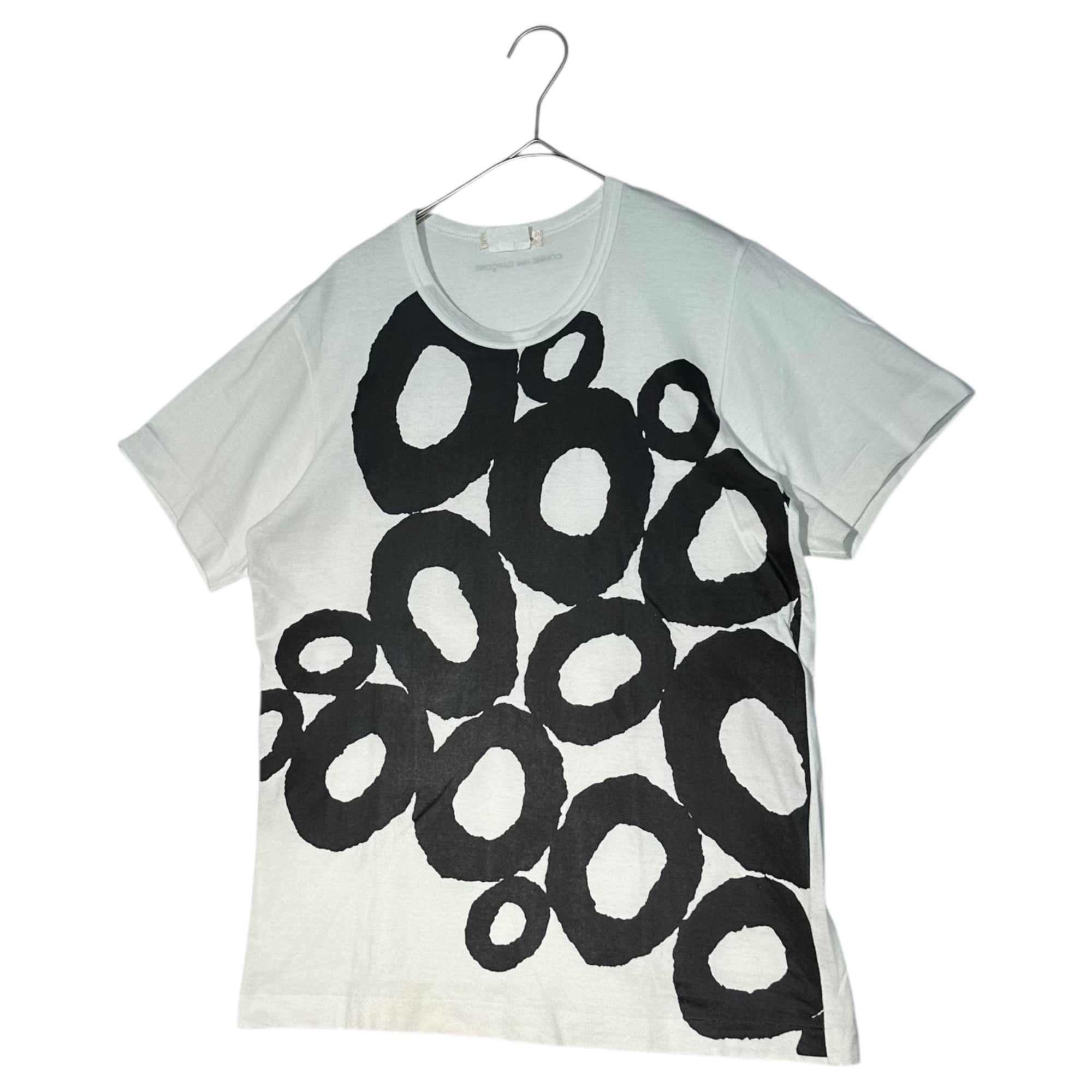 COMME des GARCONS(コムデギャルソン) 09SS Circle Print Crew Neck T-Shirt サークル プリント クルーネック Tシャツ GC-T064 M ホワイト×ブラック AD2008