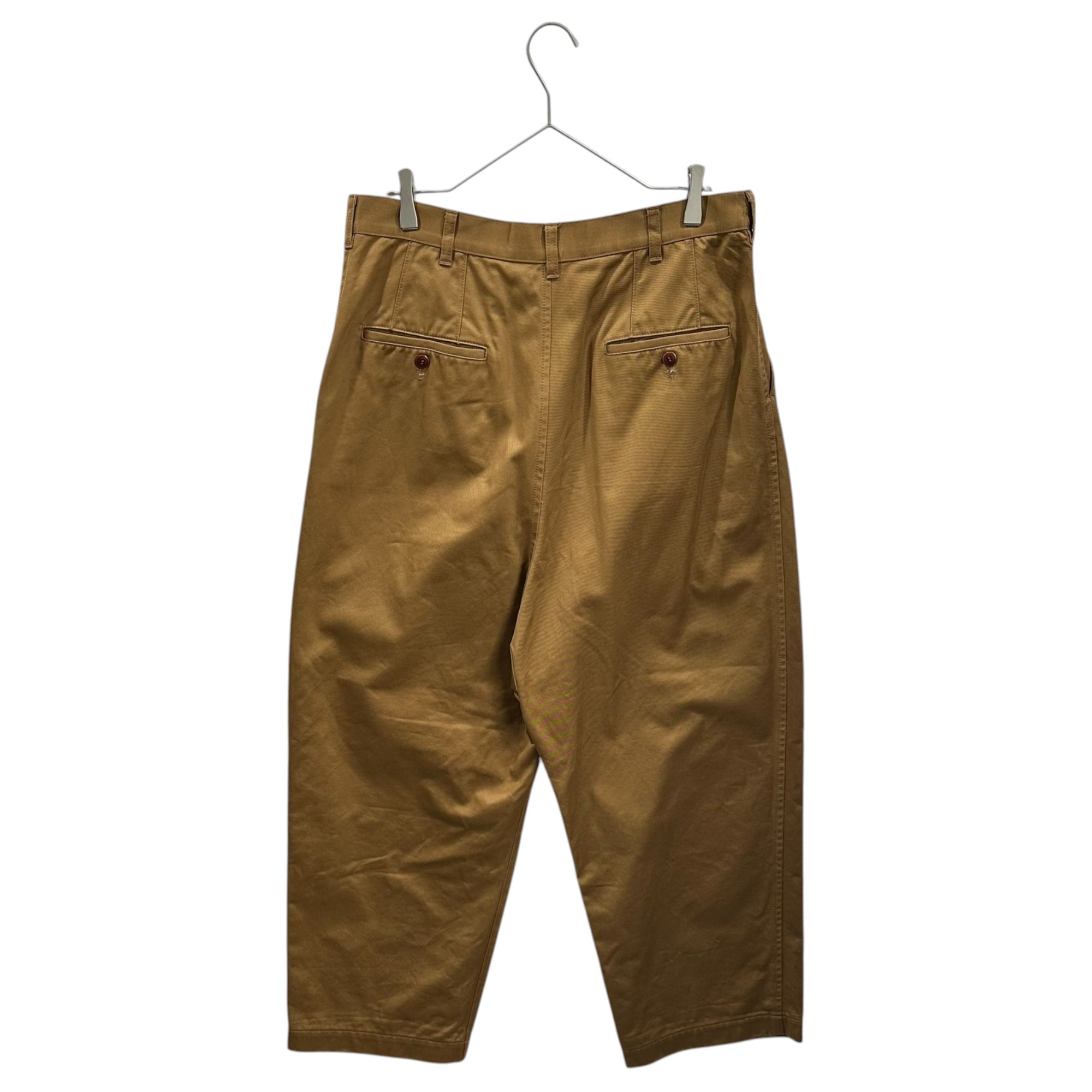 JUNYA WATANABE MAN(ジュンヤワタナベマン) 2025AW Cotton Serge Chino Pants 綿サージ チノ パンツ WP-P011 M ブラウン AD2025 ワイド テーパード 1タック
