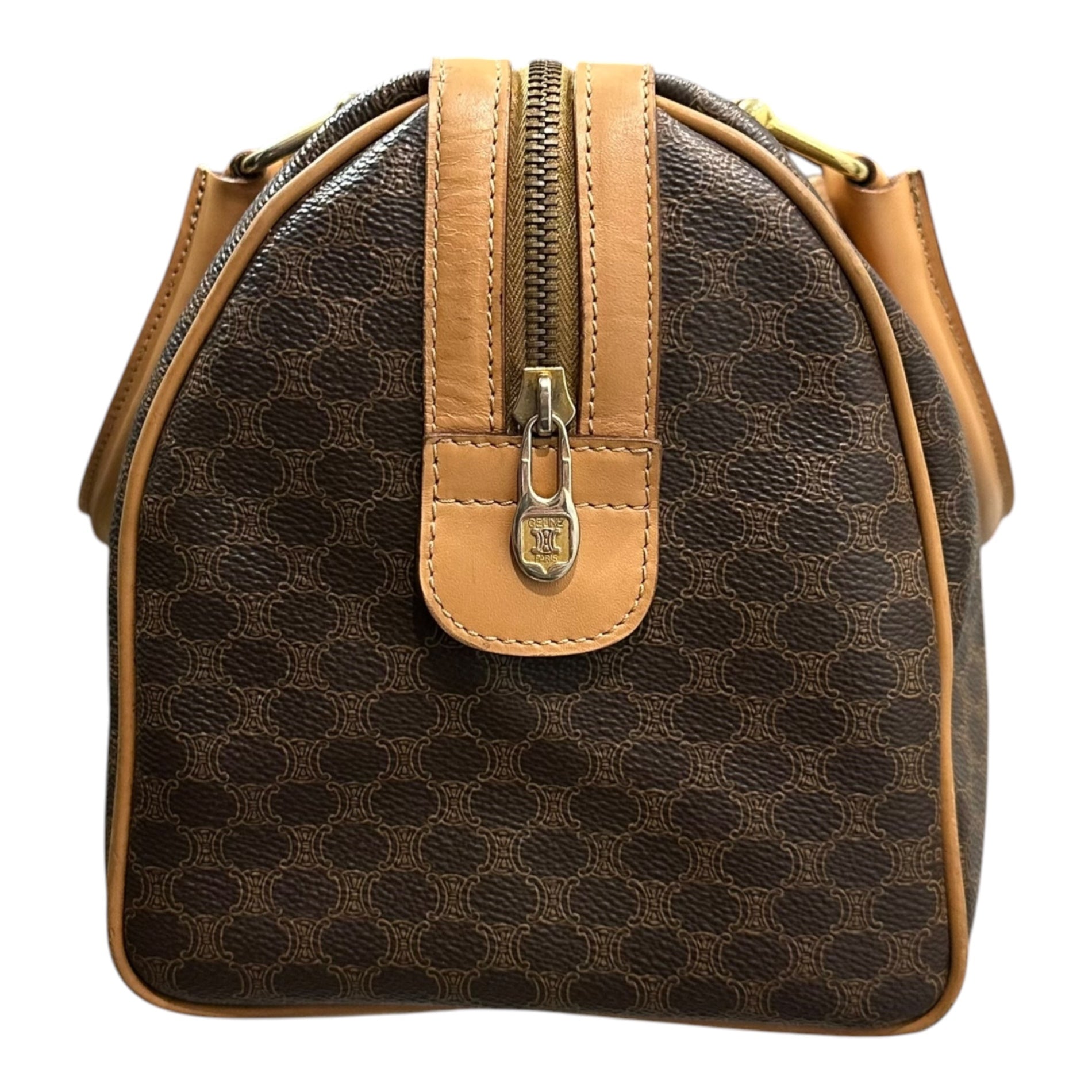 CELINE(セリーヌ) Macadam Pattern Mini Boston Bag マカダム柄 ミニ ボストン バッグ M13 ベージュ ヴィンテージ OLD