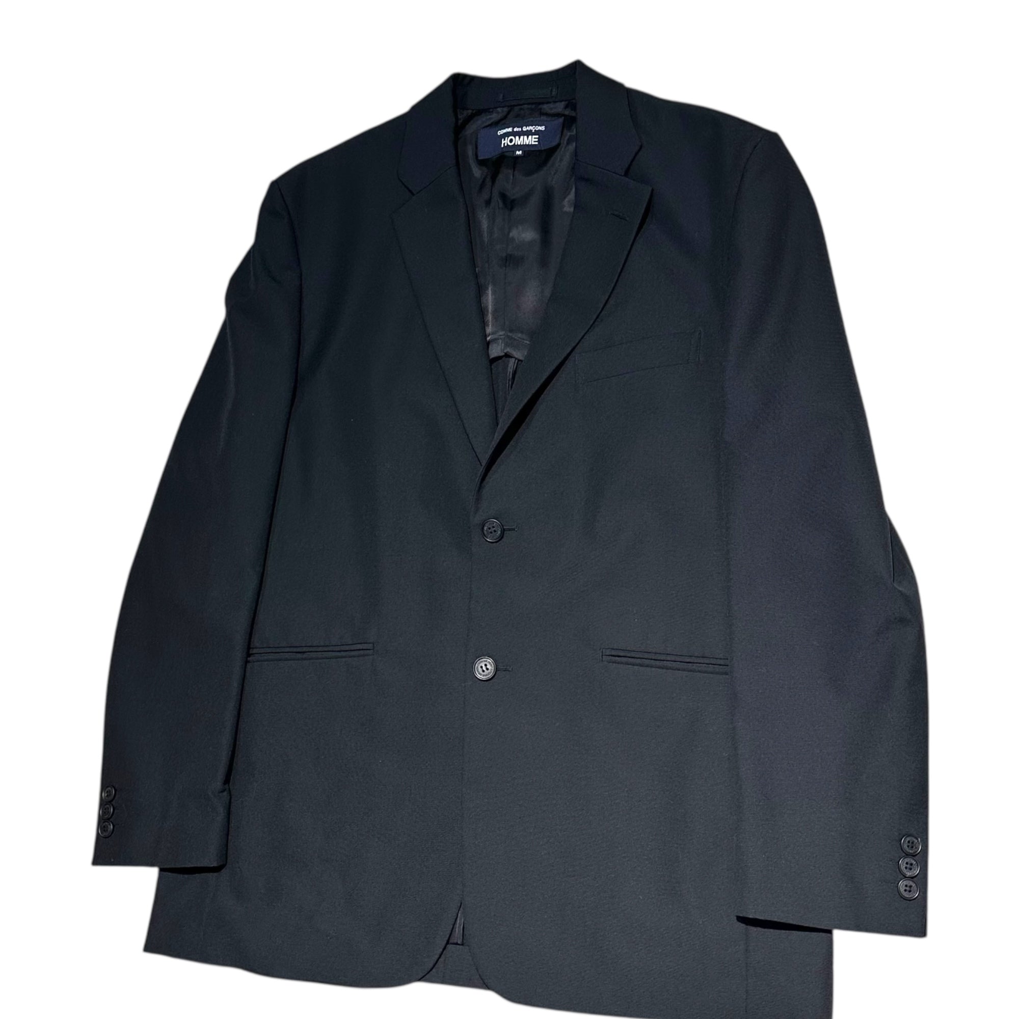 COMME des GARCONS HOMME(コムデギャルソンオム) 25SS Wool gabardine 2B tailored jacket ウールギャバジン テーラード ジャケット HO-J009 M ブラック AD2024