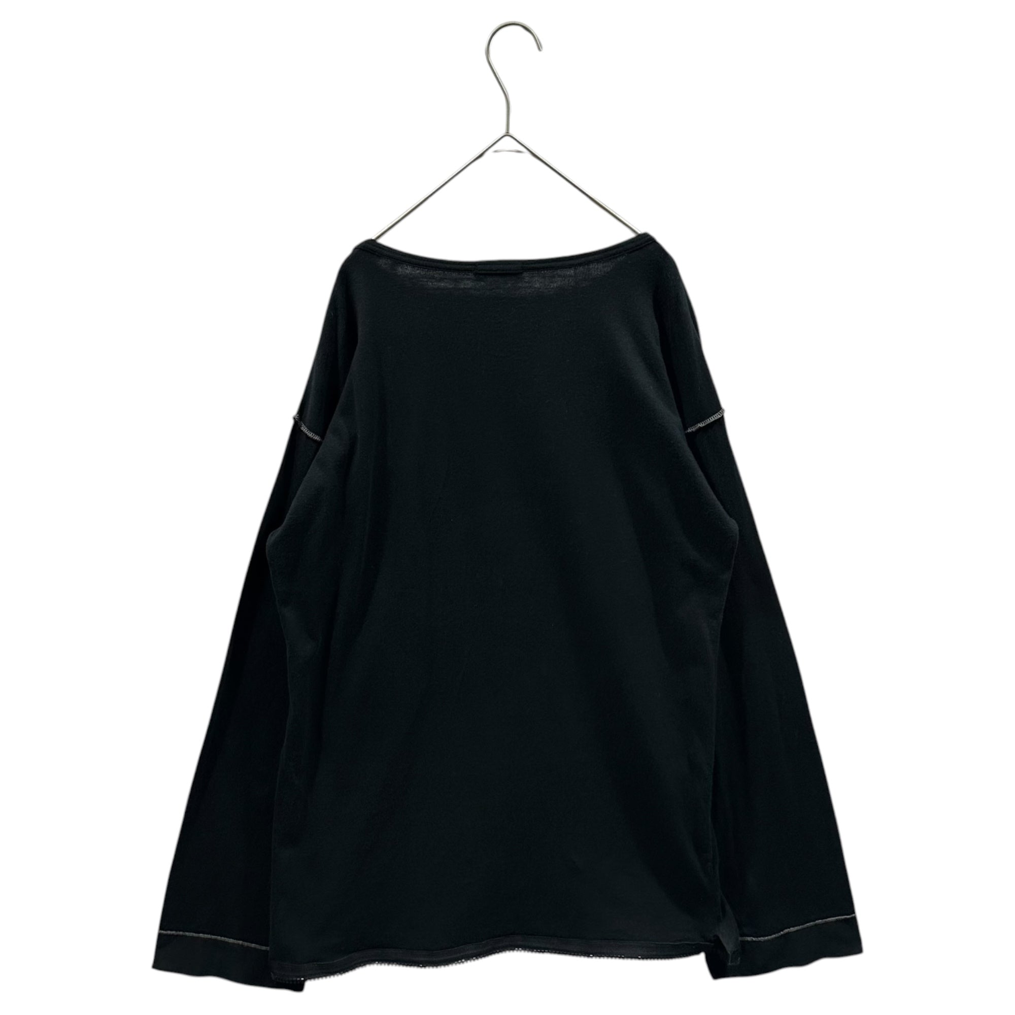 MILKBOY(ミルクボーイ) 2000's Hem-Zip Gas Mask L/S T-Shirt 裾ジップ ガスマスク 長袖 Tシャツ FREE ブラック×ホワイト