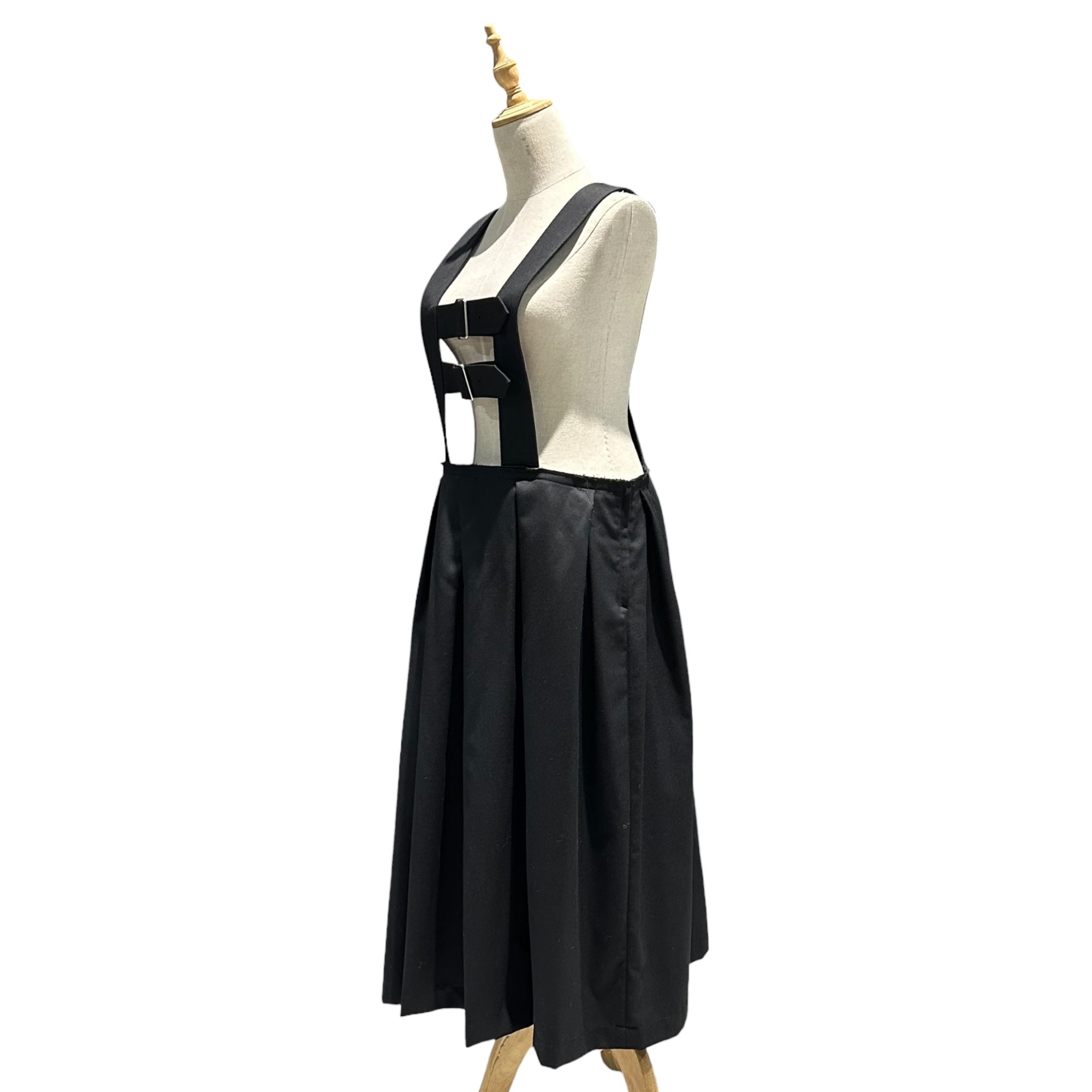 BLACK COMME des GARCONS(ブラックコムデギャルソン) 2018SS Suspender Jumper Skirt サスペンダー ジャンパー スカート ワンピース 1A-A003 S ブラック AD2017