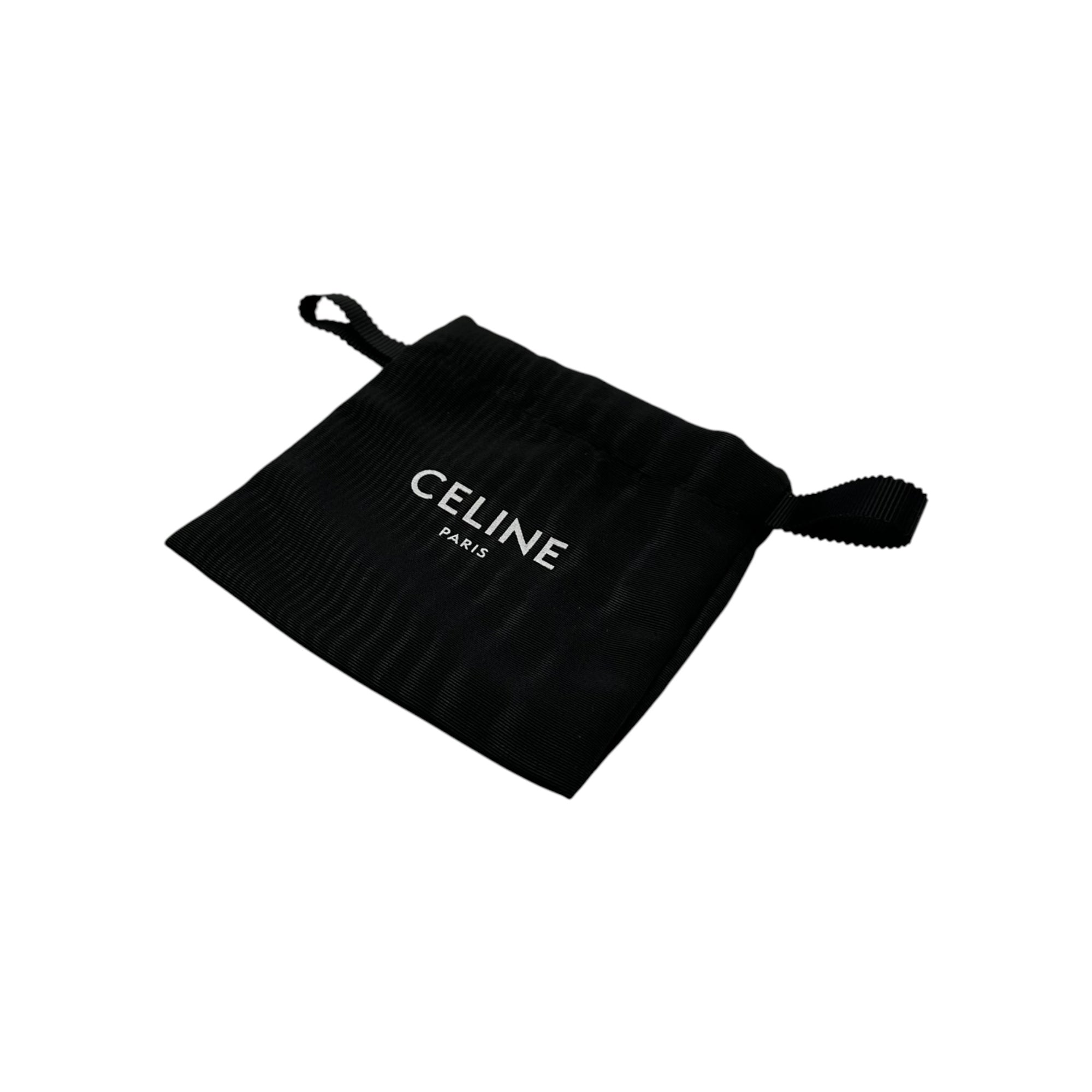 CELINE(セリーヌ) 2023SS TORIMPHE BEACH BRACELET トリオンフ ビーチ ブレスレット 4672362 ブラウン×シルバー シルク