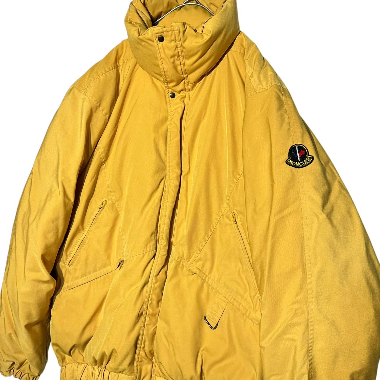 MONCLER(モンクレール) 80's Asics vintage down jacket アシックス製 ヴィンテージ ダウン ジャケット SMQ119 170(ML程度) イエロー 80年代 OLD