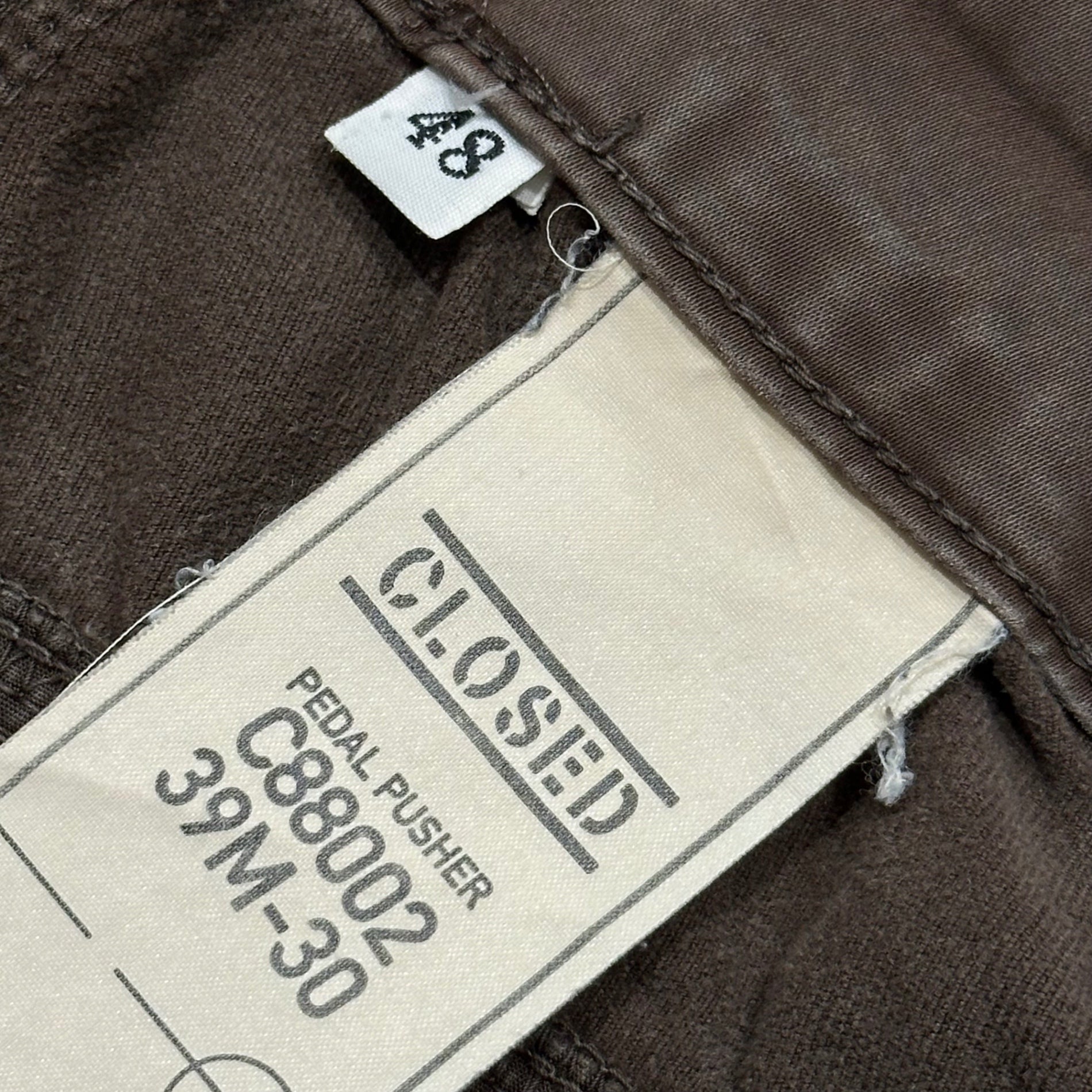 CLOSED(クローズド) 1980's Pedal Pusher Velour Pants ペダル プッシャー ベロア パンツ C88002 39M30 48(M) ブラウン Xポケット マリテ・バシェレリー/フランソワ・ジルボー 創設ブランド