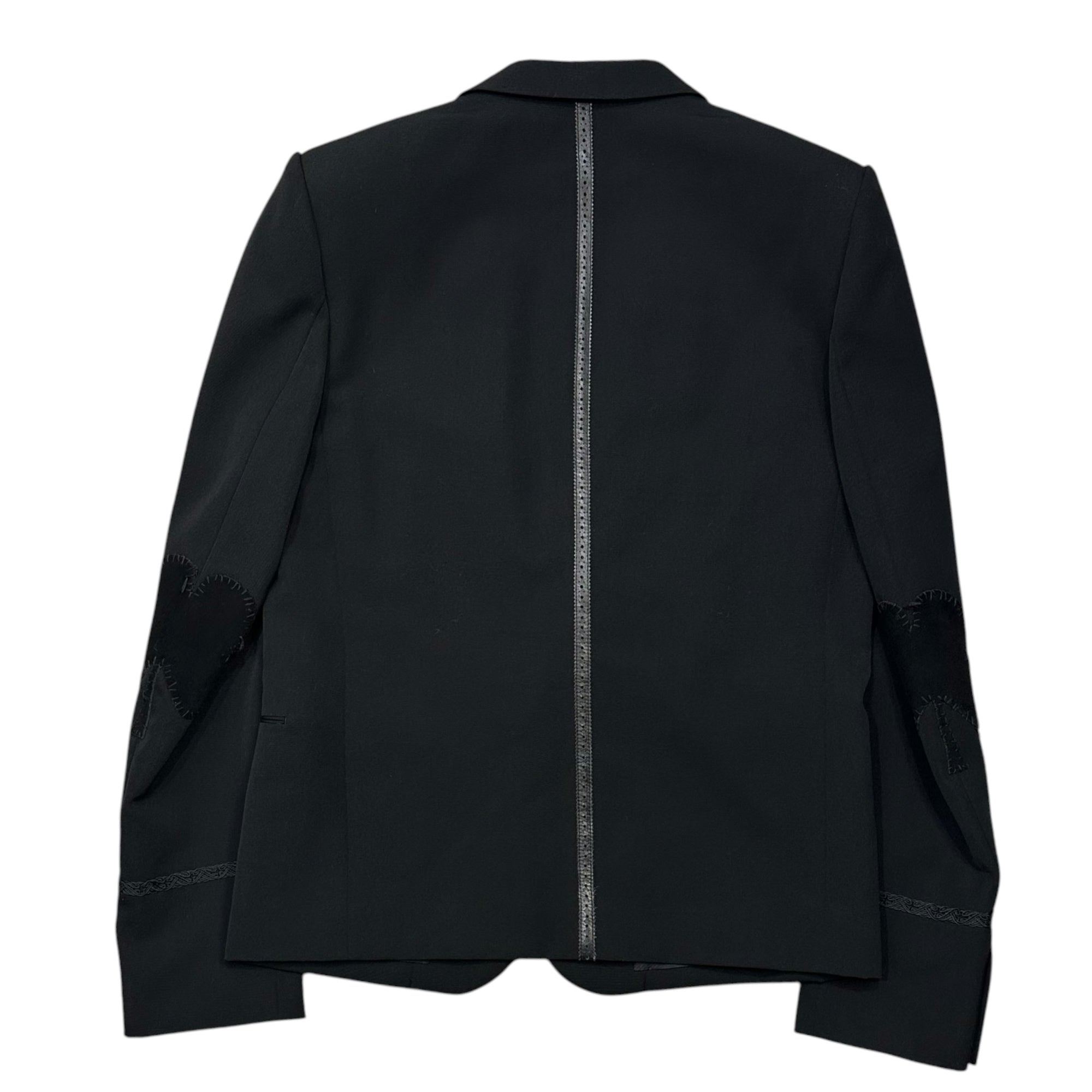 NUMBER (N)INE(ナンバーナイン) 2006AW NOIR期 Elbow-Patch Single-Button Wool Tailored Jacket エルボーパッチ 1B ウールテーラードジャケット F06-NJ001A 3(L程度) ブラック 00's Archive アーカイブ