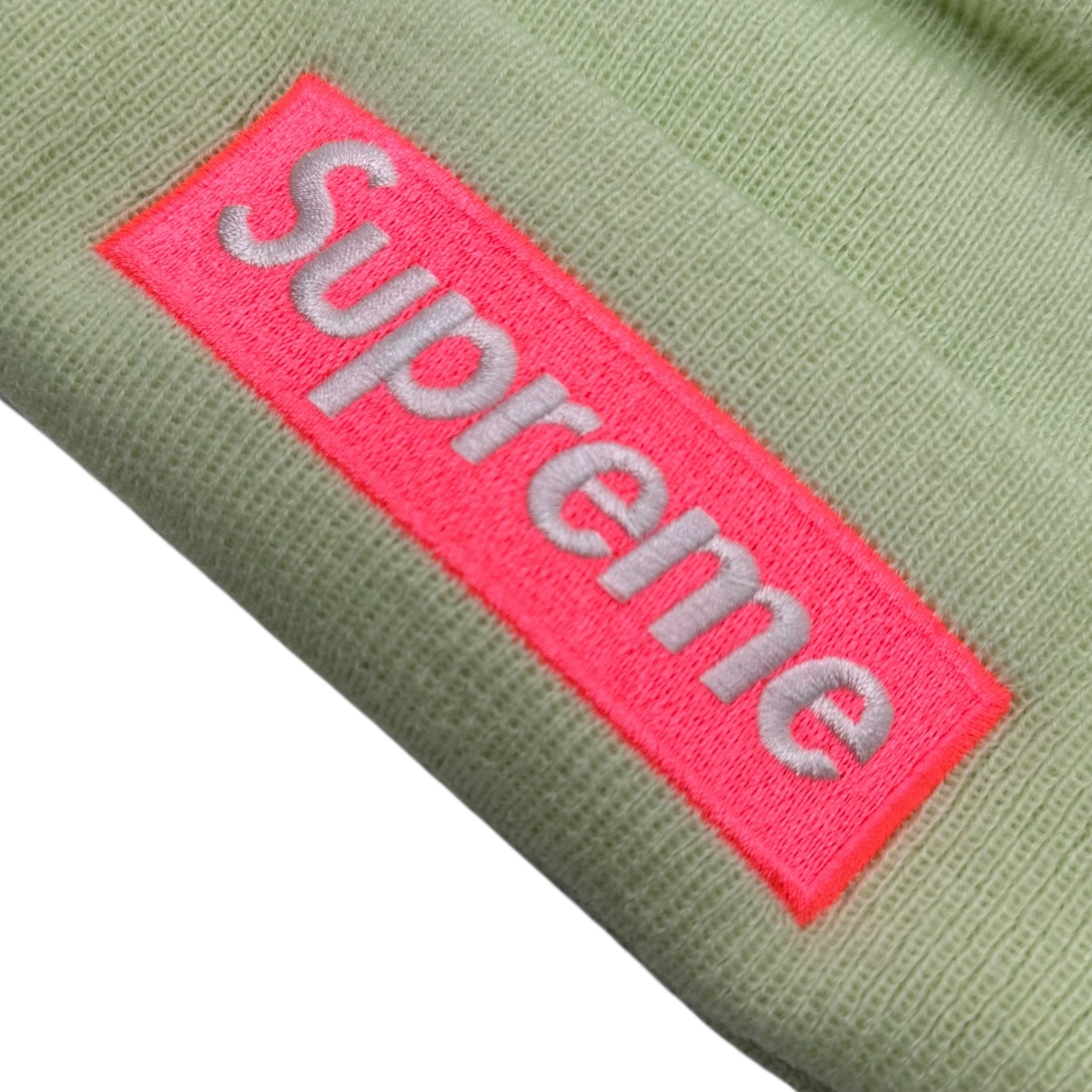 SUPREME(シュプリーム) 17AW New Era Box Logo Beanie ニューエラ ボックスロゴ ビーニー ライトグリーン×ピンク 17FW ニット帽