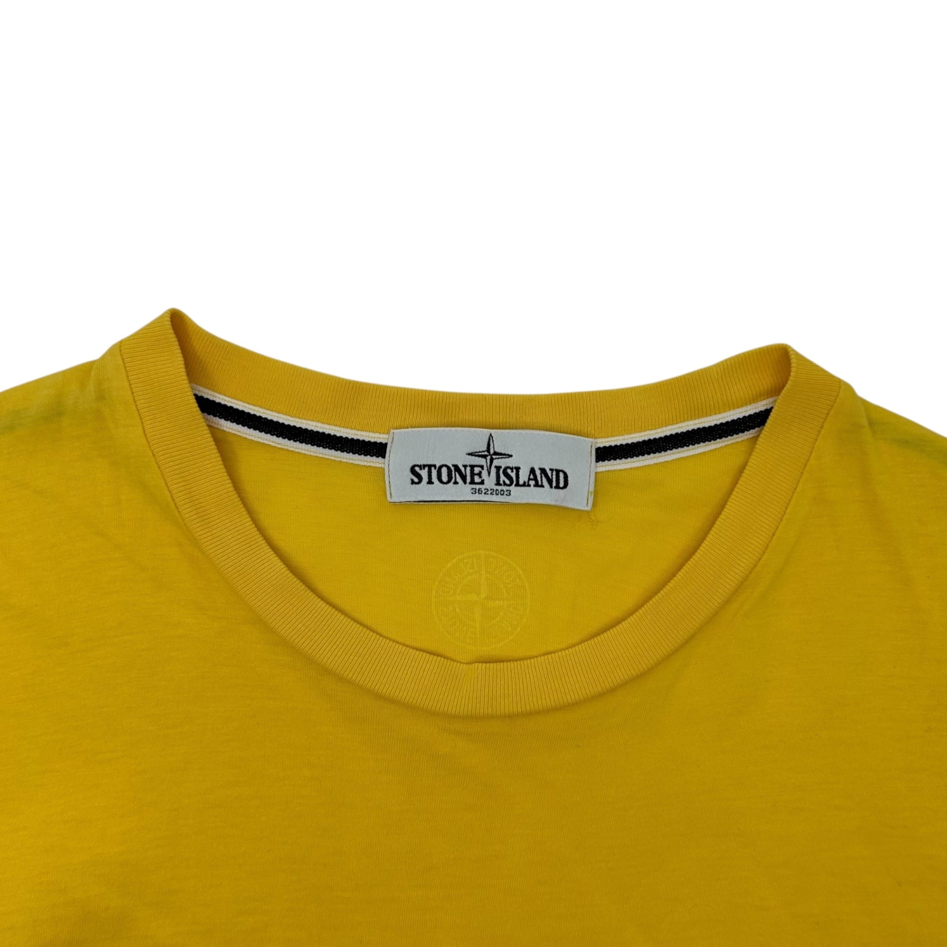 STONE ISLAND(ストーンアイランド) 13SS Mosaic Logo Print T-Shirt モザイク ロゴ プリント Tシャツ 581520185 XL イエロー