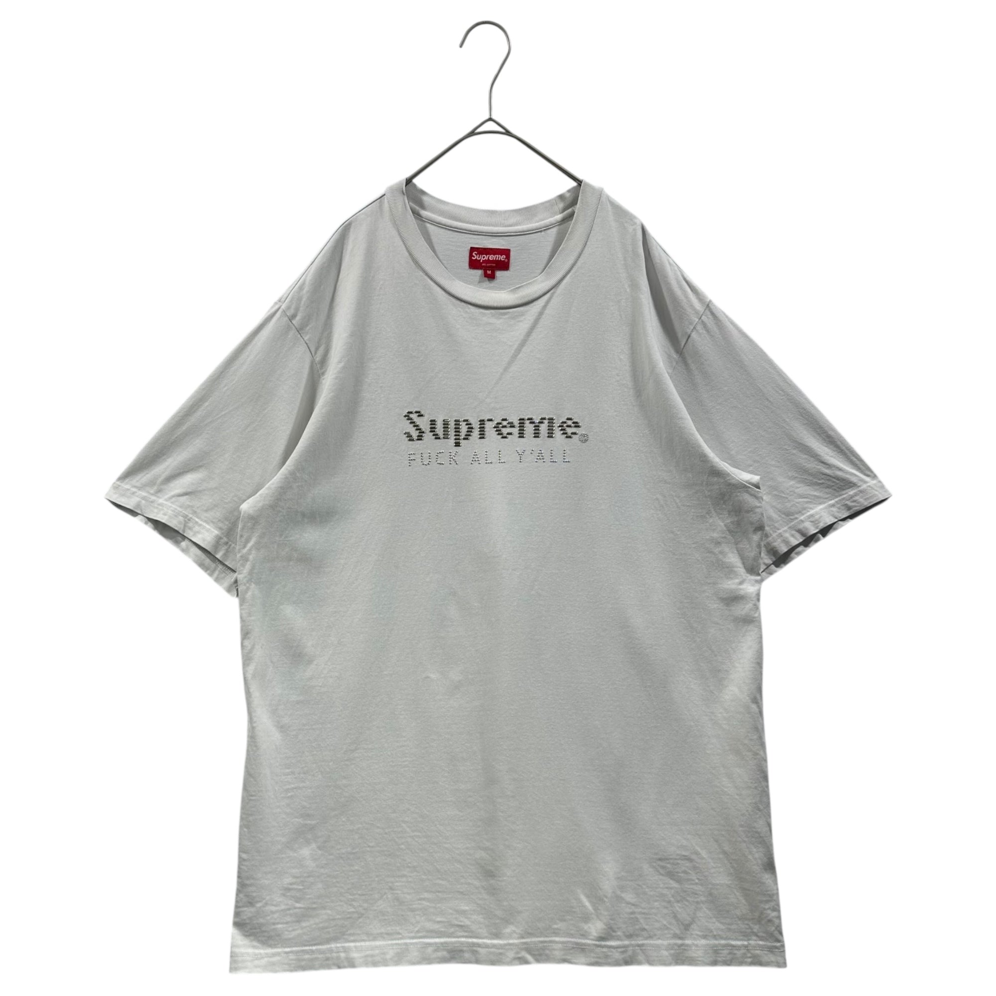 SUPREME(シュプリーム) 19SS Gold Bars Tee ロゴ Tシャツ M ホワイト FUCK ALL y'ALL