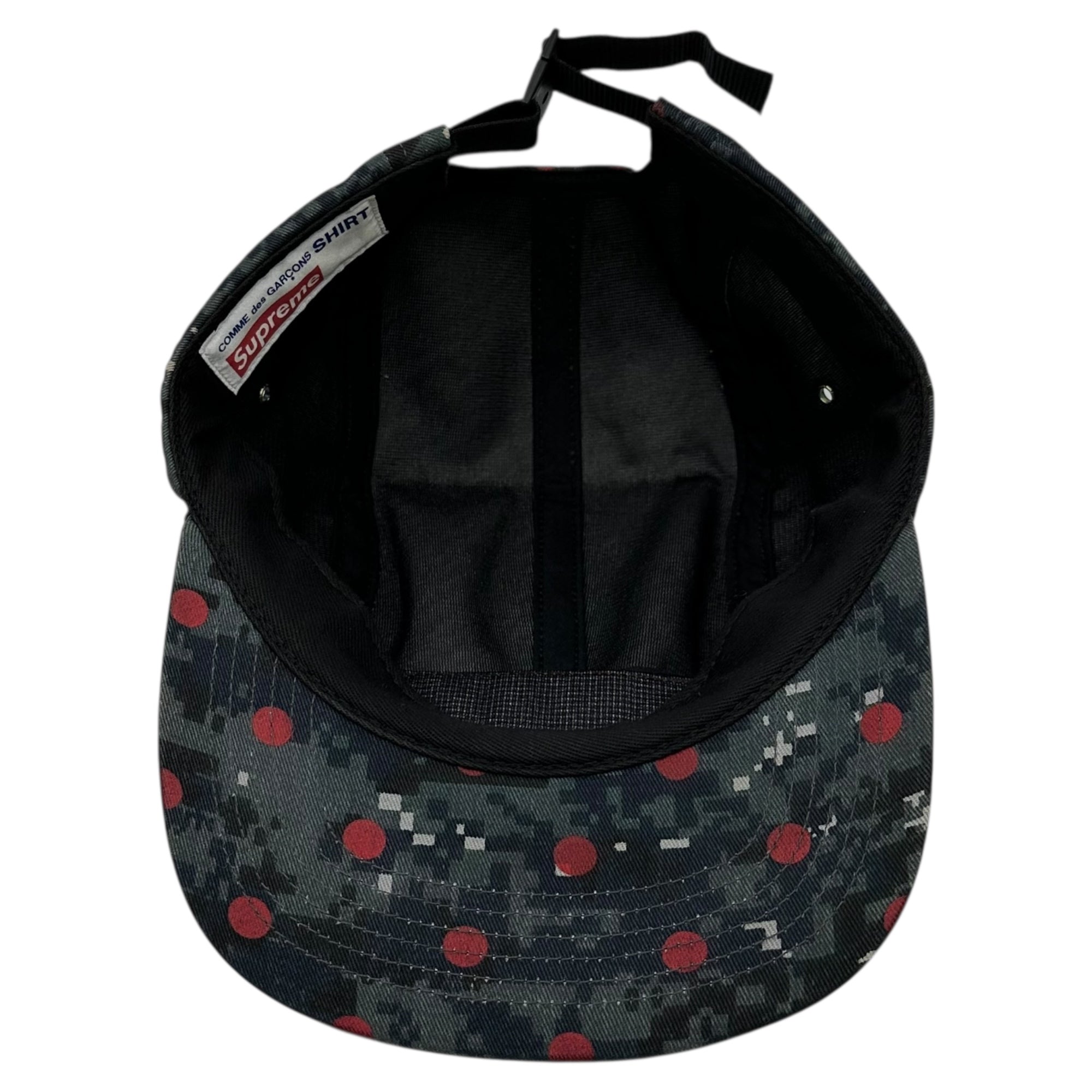 SUPREME × COMME des GARCONS SHIRT(シュプリーム × コムデギャルソンシャツ) 13SS Comme des Garcons SHIRT Camp Cap コムデギャルソンシャツ キャンプ キャップ デジカモ ネイビー×レッド