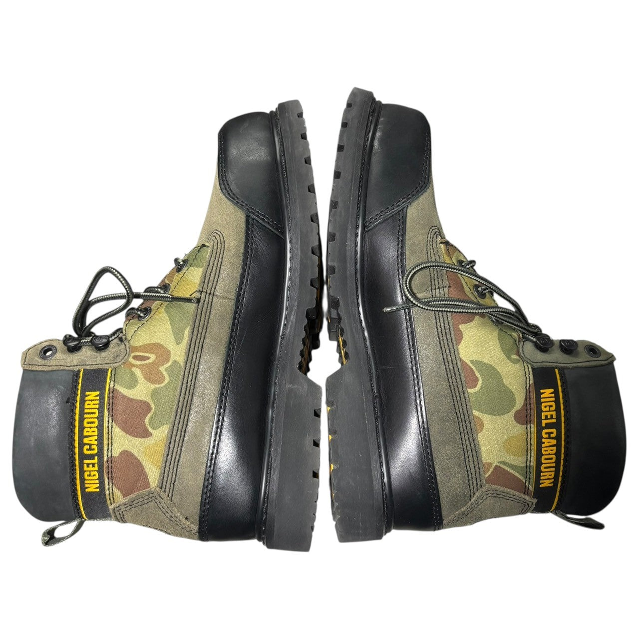 CAT×NIGEL CABOURN(キャタピラー×ナイジェルケーボン) UTAH BOOTS ワーク ブーツ US 8.5(26.5cm) ブラック×カーキ コラボ