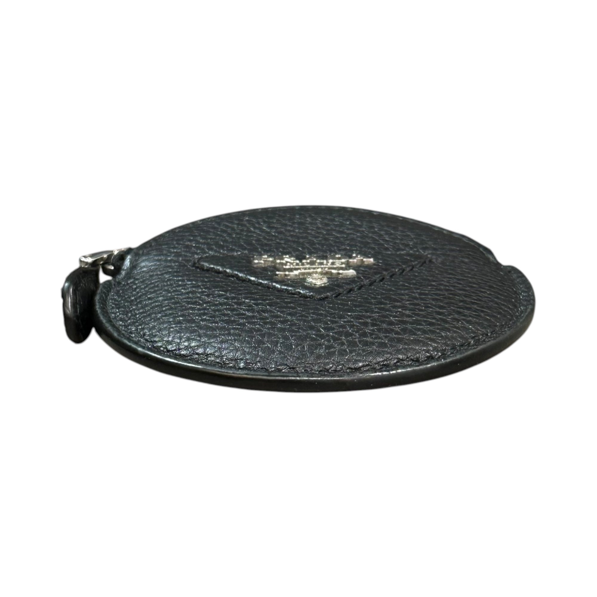 PRADA(プラダ) Vitello Daino Leather Round Coin Purse ヴィッテロダイノレザー コインケース 1MM006 ブラック 財布