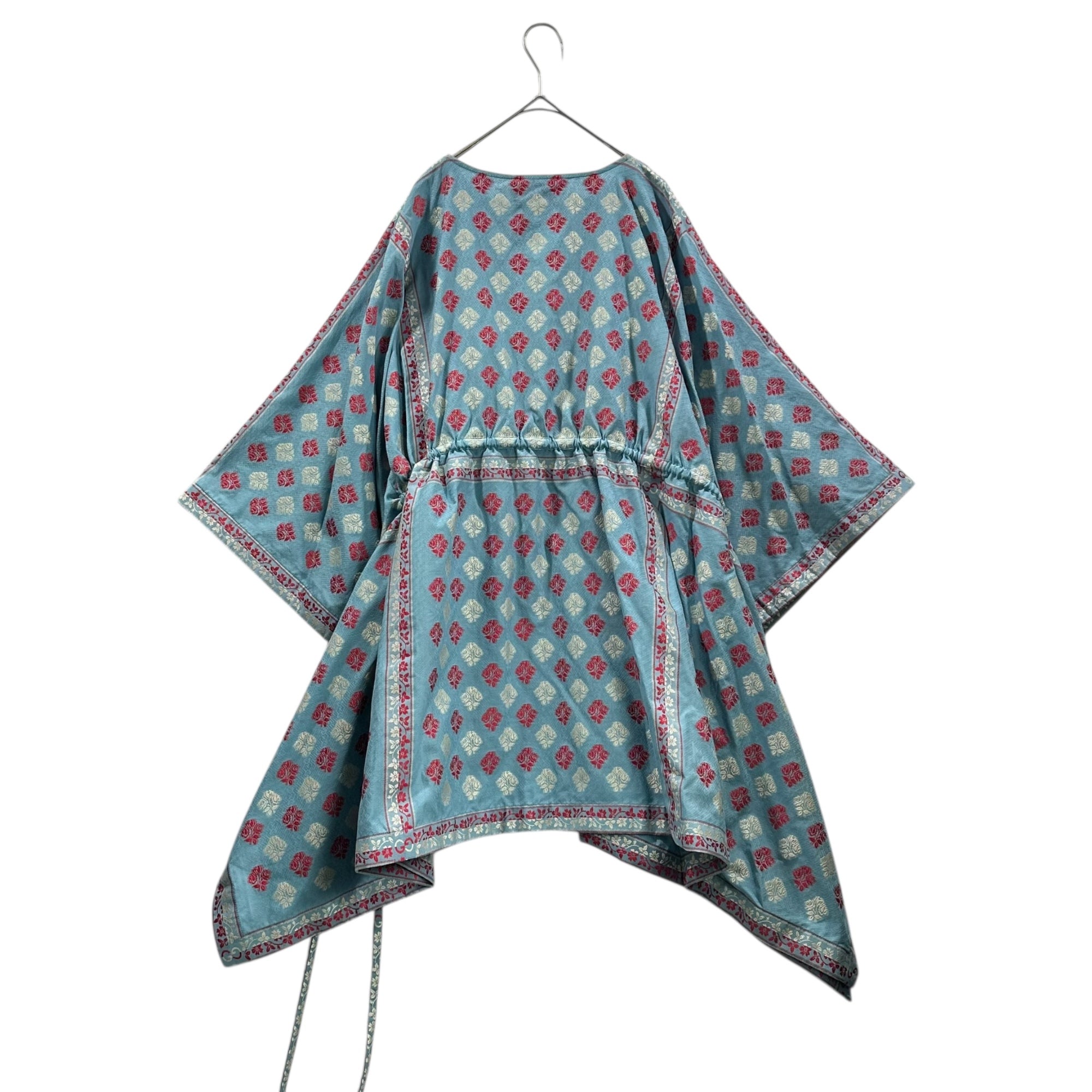 GUCCI(グッチ) 20SS All-over print embroidered caftan dress 総柄 刺繍 カフタンドレス 627309 ZAD90 4778 40(L程度) ライトブルー×レッド×ホワイト