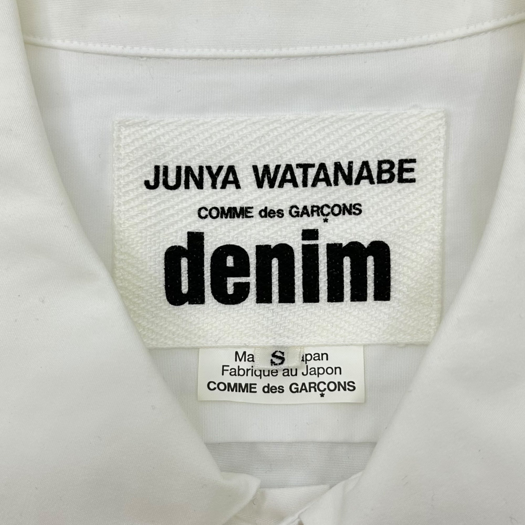 COMME des GARCONS JUNYA WATANABE denim(コムデギャルソンジュンヤワタナベ デニム)   18SS Front-Frill S/S Shirt フロント フリル 半袖 シャツ XA-B015 S ホワイト AD2017