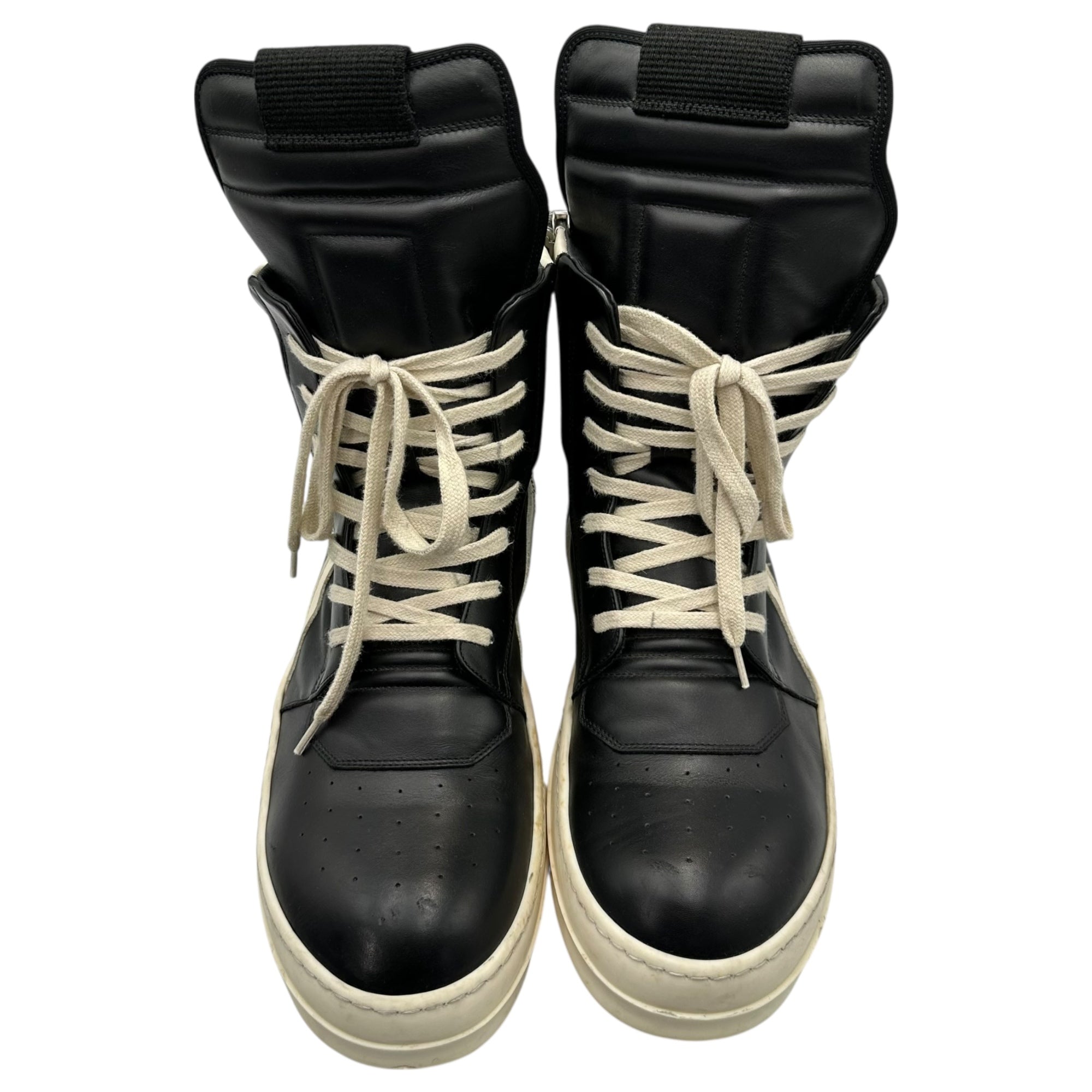 Rick Owens(リックオウエンス) 22SS GEOBASKET ジオバスケット RU01B1894 LRO 9111 43 ブラック×ホワイト ハイカット スニーカー