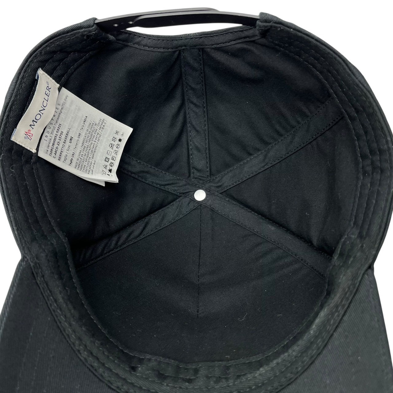 MONCLER(モンクレール) Cotton Gabardine Logo Baseball Cap コットン ギャバジン ロゴ ベースボール キャップ  C-A9CO-23-15750 FREE(UNISEX) ブラック