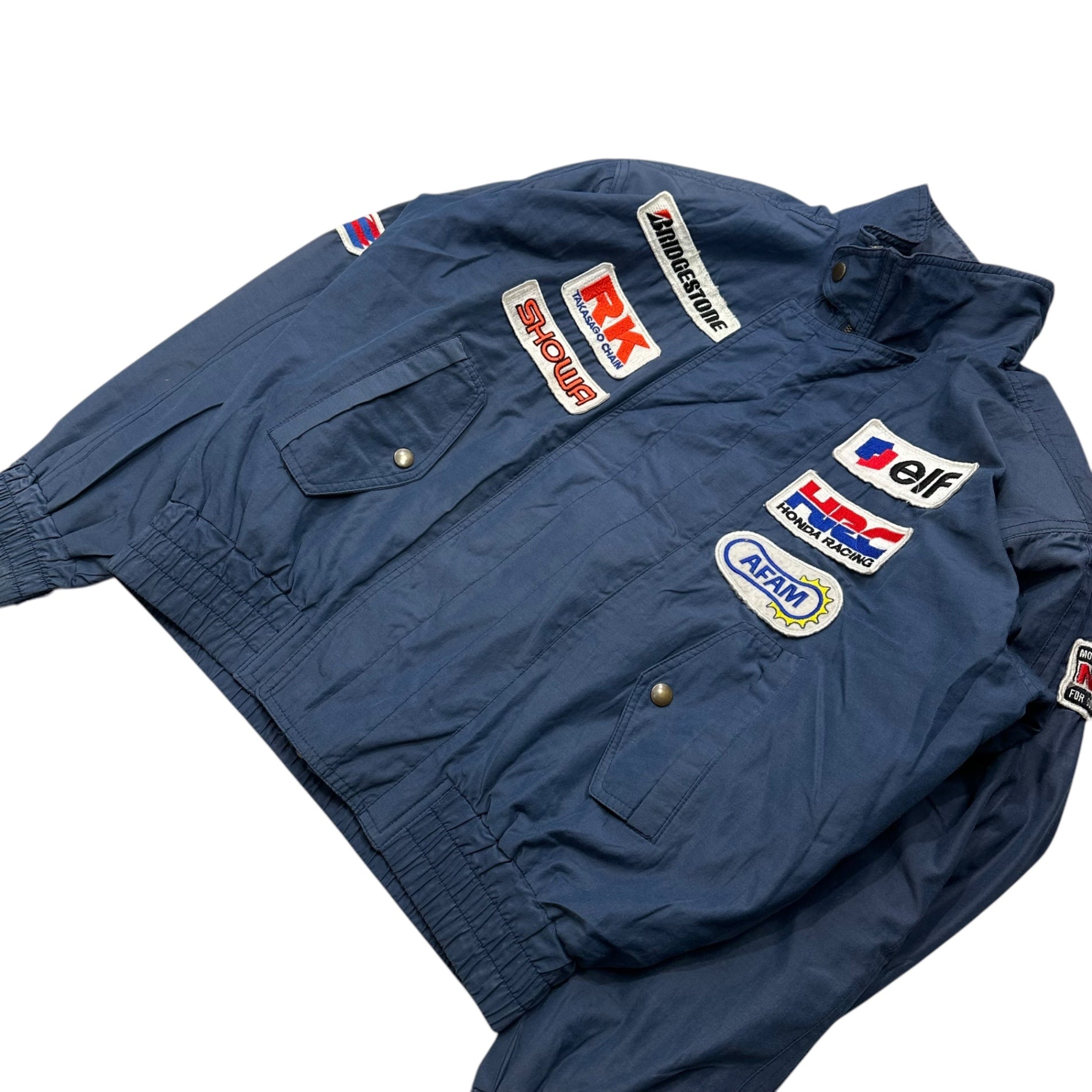 HONDA(ホンダ) 90's Vintage Patch Single Blouson 90年代 ヴィンテージ パッチ シングル ブルゾン L ネイビー