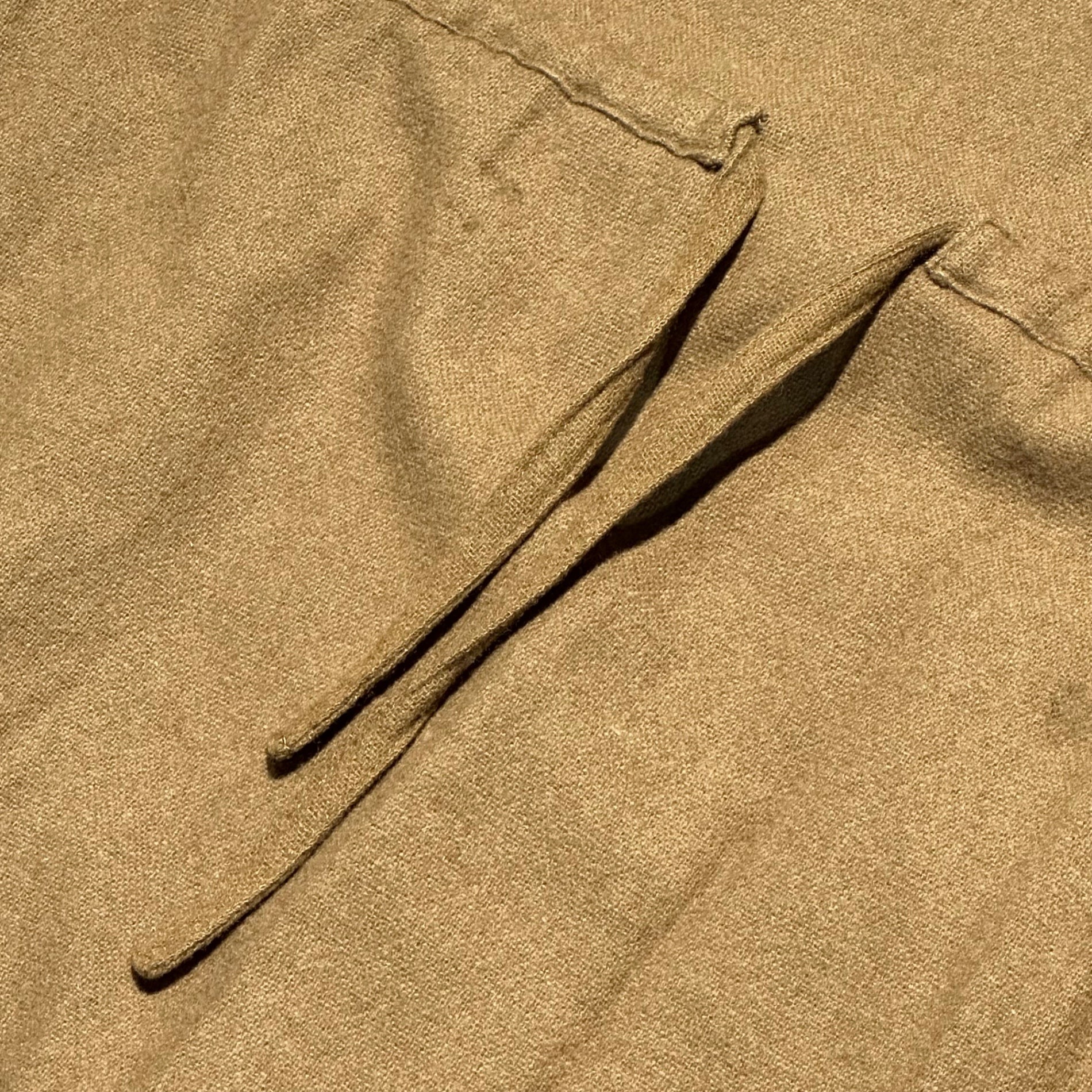 Y's(ワイズ) 70's Vintage Wool Raglan Sleeve Smock Dress 70年代 ヴィンテージ ウール ラグランスリーブ スモック ワンピース 9号(M~L) キャメル 最初期タグ