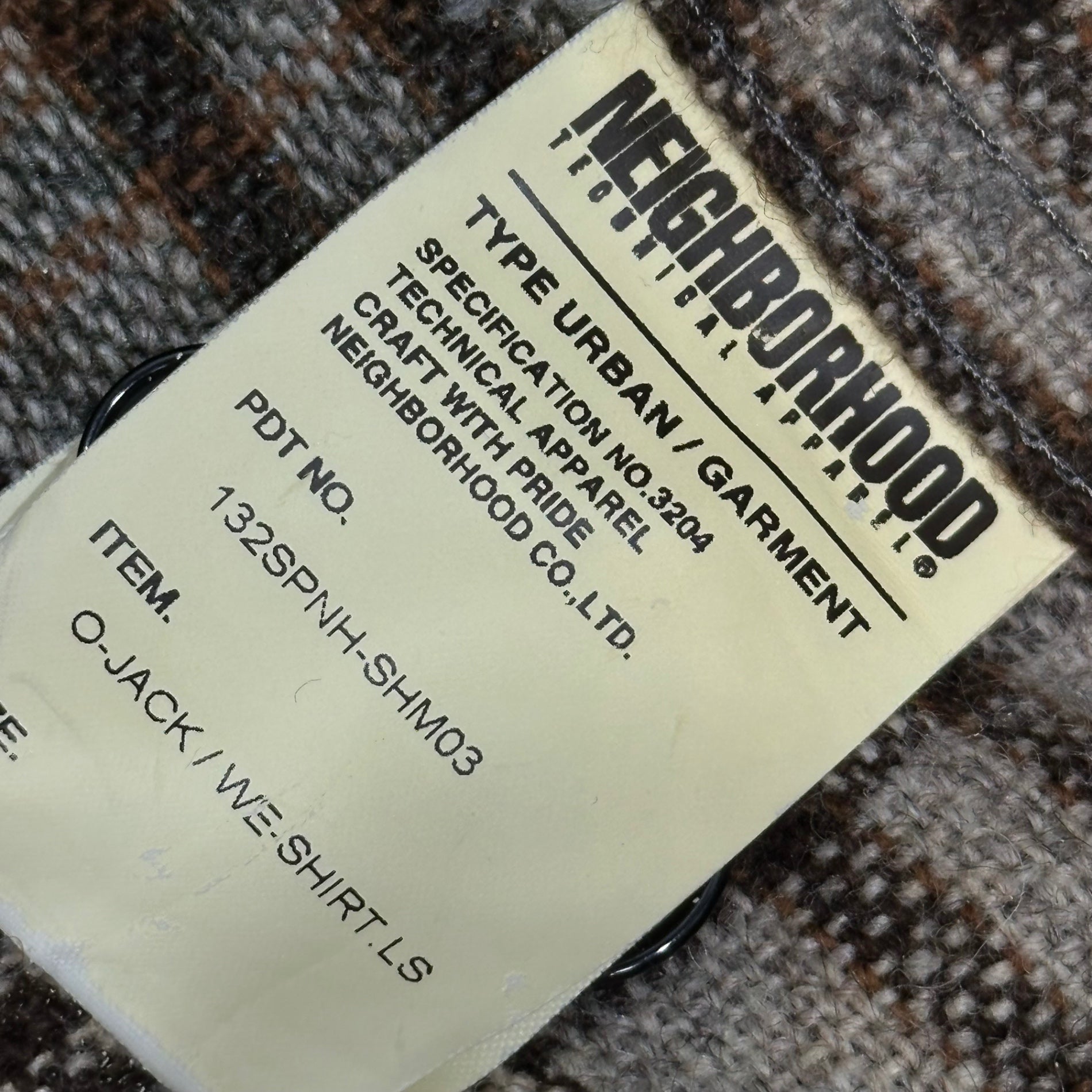 NEIGHBORHOOD(ネイバーフッド) 2013AW O-JACK/WE-SHIRT.LS 長袖 オンブレ チェック ウール シャツ 132SPNH-SHM03 M ブラウン