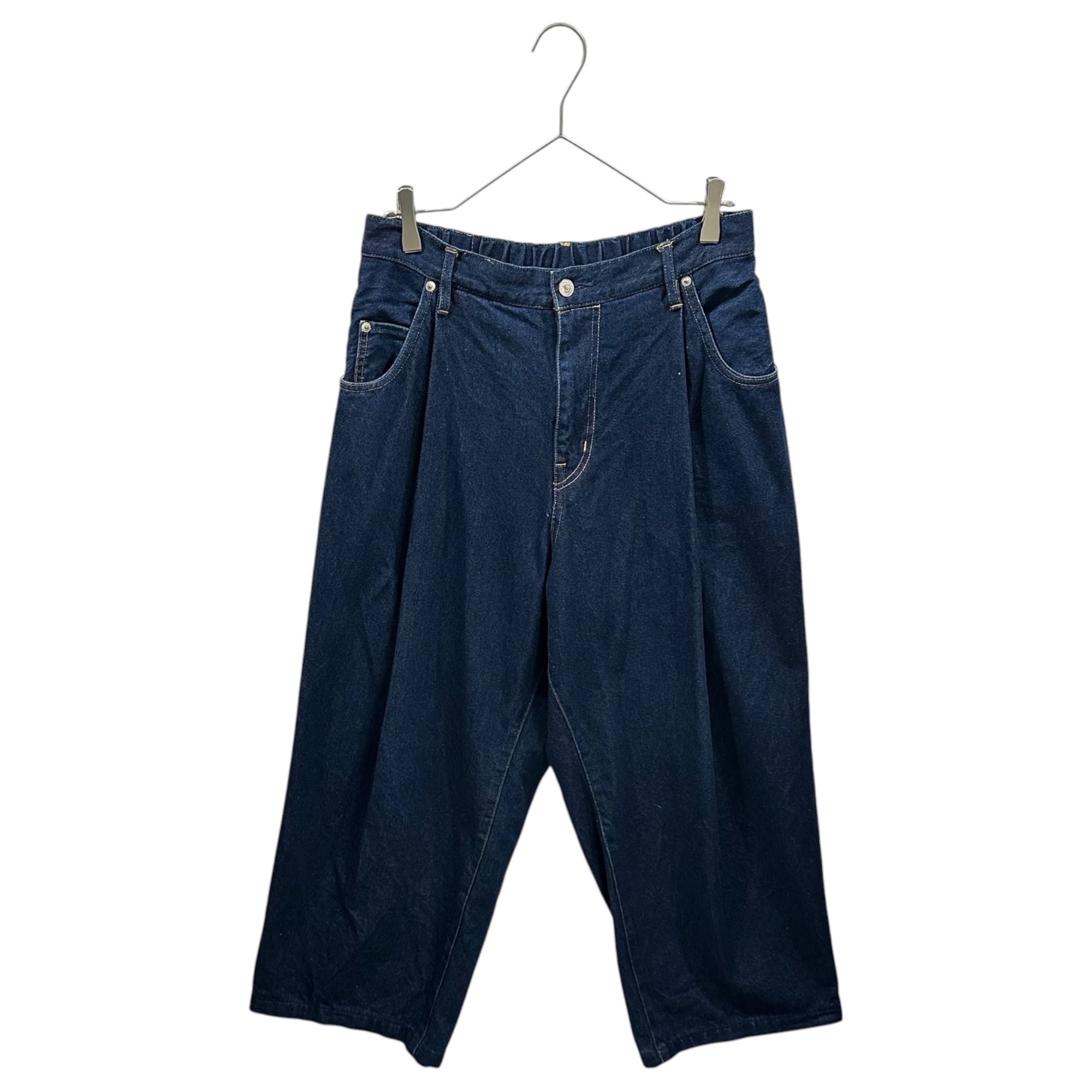NEON SIGN(ネオンサイン) Wide denim slacks “One wash” ワイド デニム スラックス ワンウォッシュ N0344OW 46 インディゴ 12.5oz タック パンツ