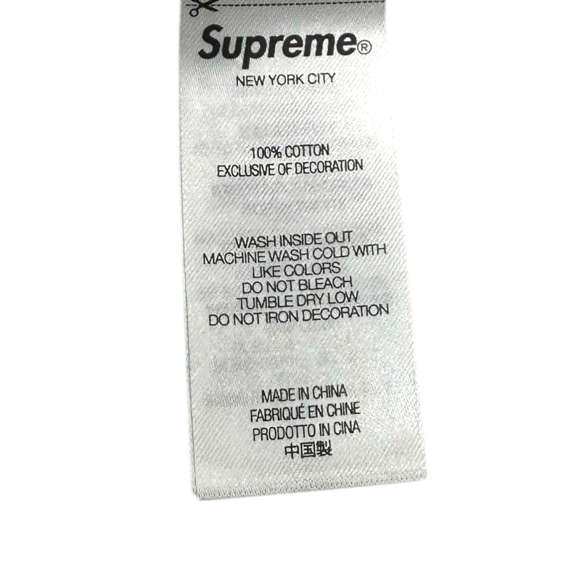 SUPREME(シュプリーム) 25AW Cracked Stretch S/S Top ロゴ プリント Tシャツ S ホワイト 25FW