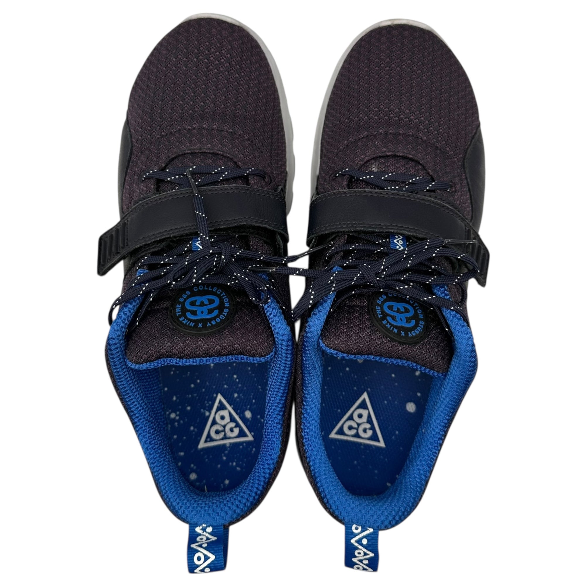 NIKE ACG×STUSSY(ナイキエーシージー×ステューシー) 2013 TRAINERENDOR COLOR "STUSSY" BLUEPRINT/PRZ BK トレーナーエンド 634928-560 27cm パープル×ブルー コラボ