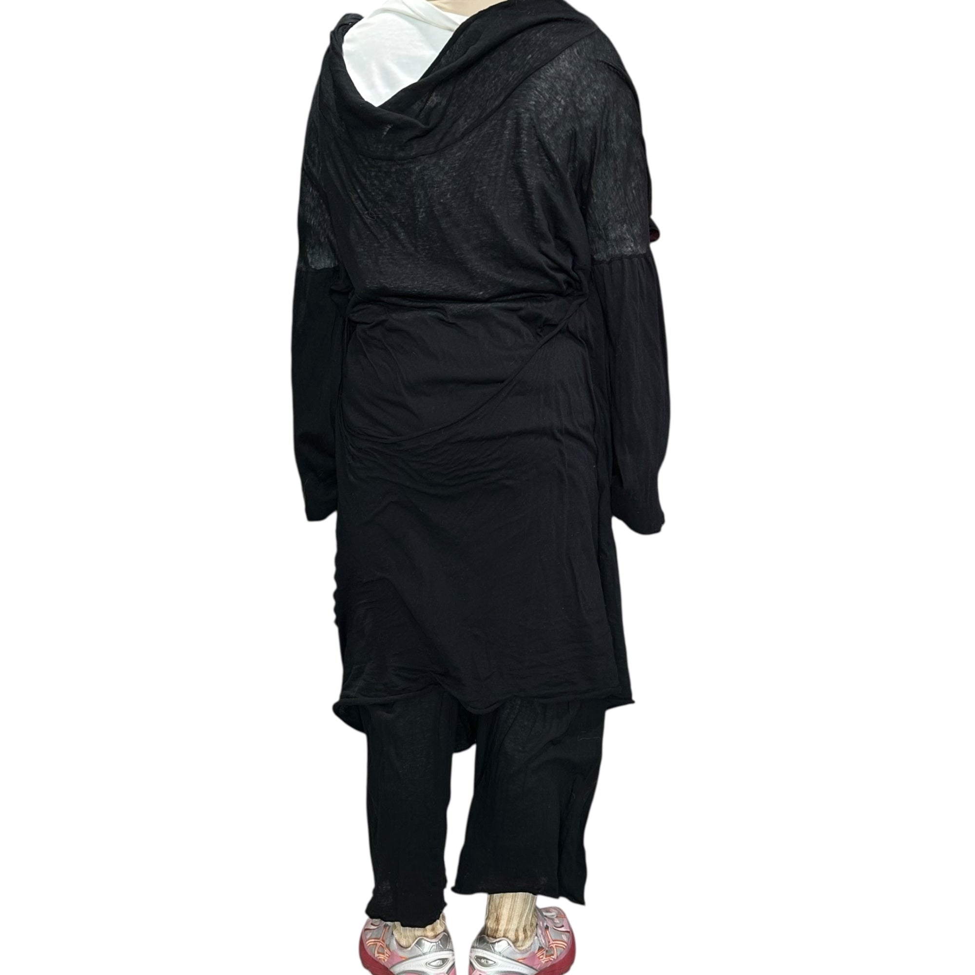 YOHJI YAMAMOTO(ヨウジヤマモト) Layered Design All-in-One レイヤード デザイン オールインワン FT-D14-051 S ブラック ワンピース