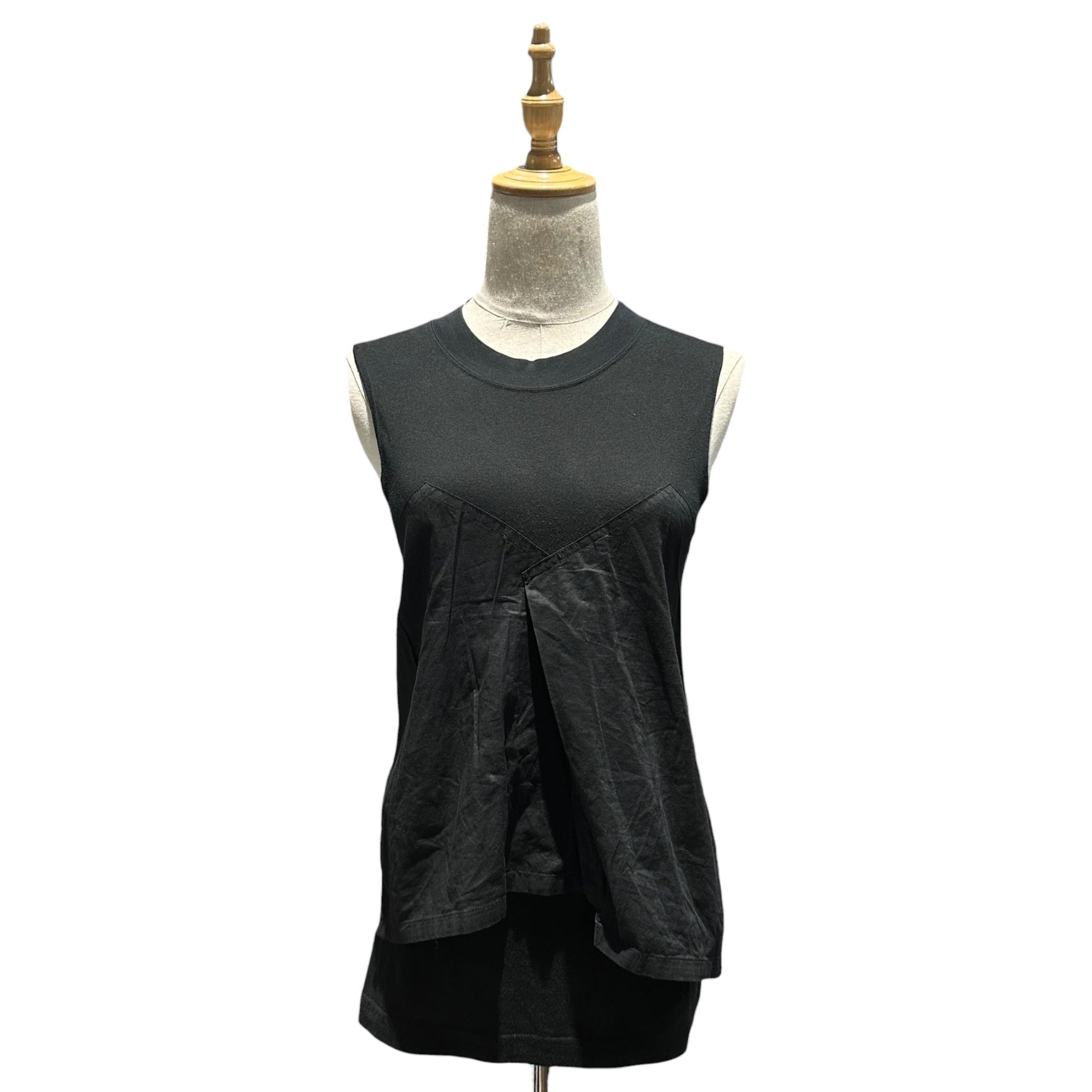 Y's Pink(ワイズ ピンク) Switch-Style Sleeveless T-Shirt 切替 ノースリーブ カットソー YL-B46-231 2(M程度) ブラック タンクトップ