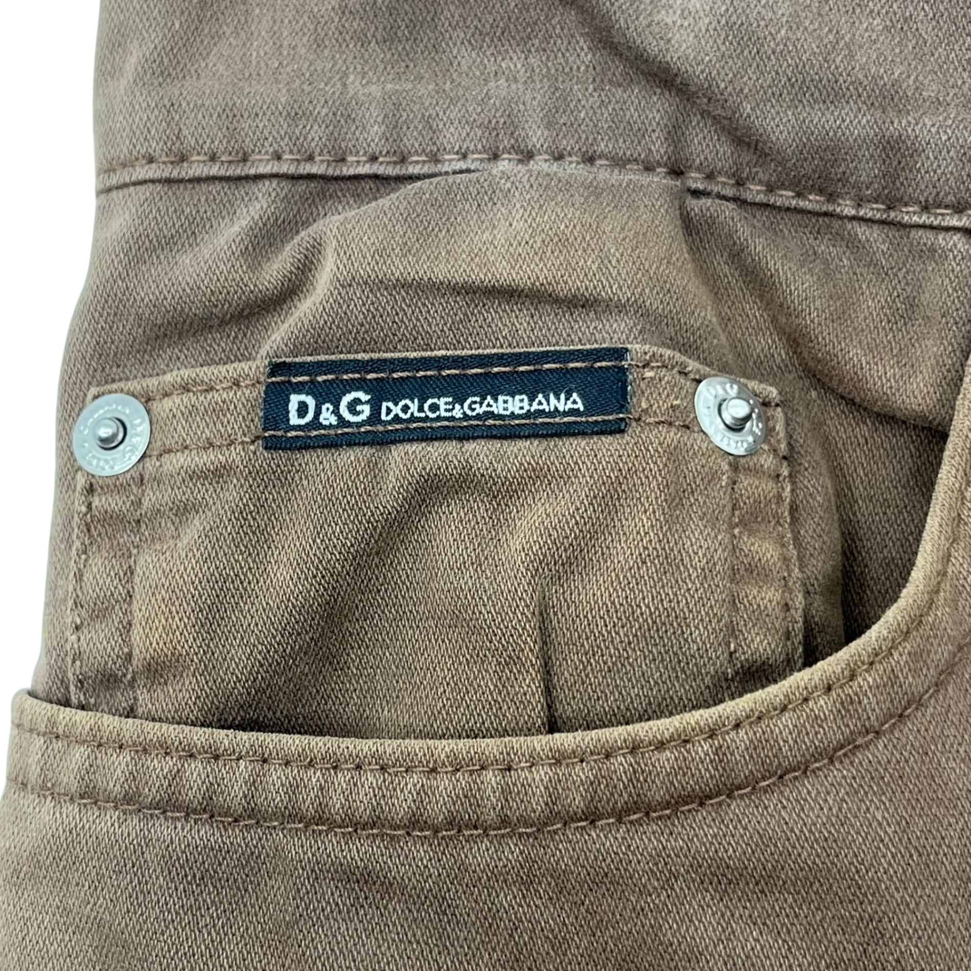 DOLCE&GABBANA(ドルチェ&ガッバーナドルガバ) 00's cotton trousers pants コットン トラウザー パンツ L イエロー Y2K