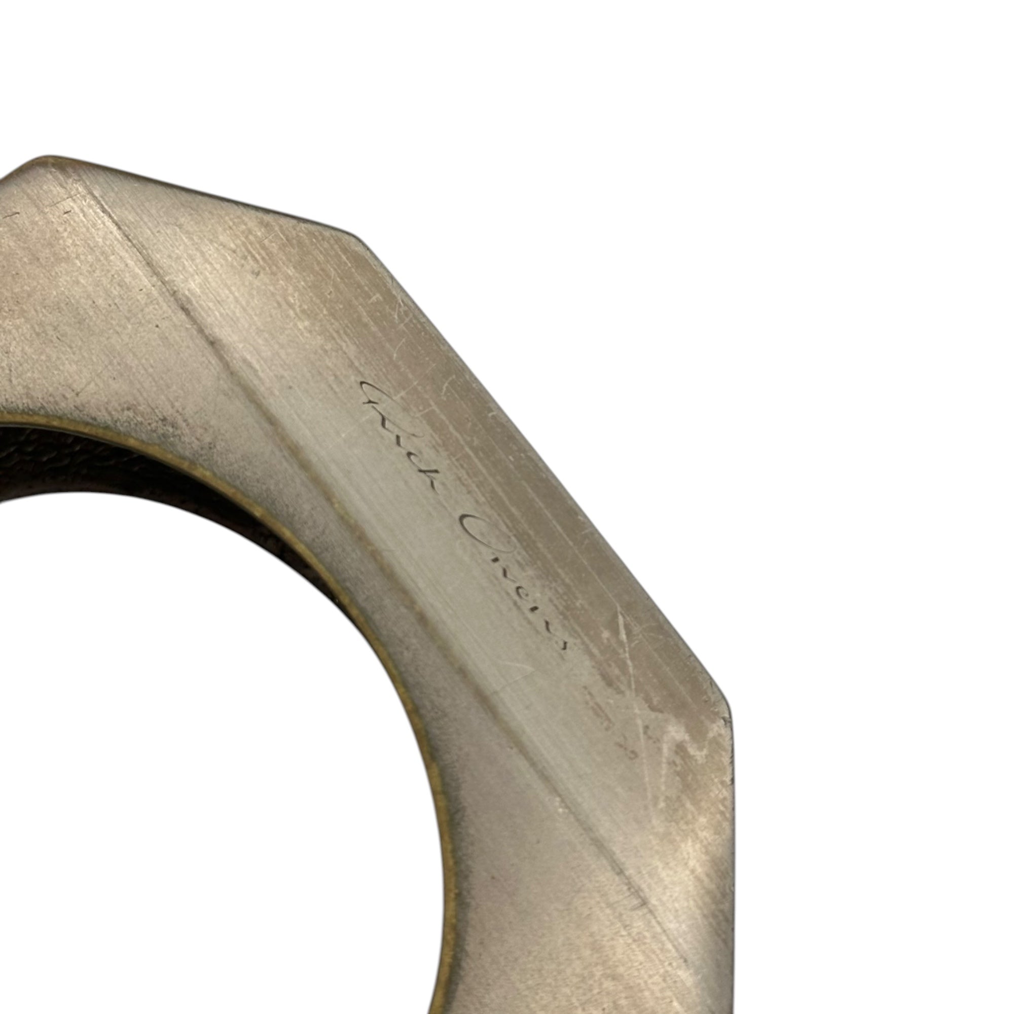 【実店舗限定】Rick Owens(リックオウエンス) PEERFORMA BRACELET ピアフォーマ ブレスレット RJ0000001 MET シルバー 真鍮