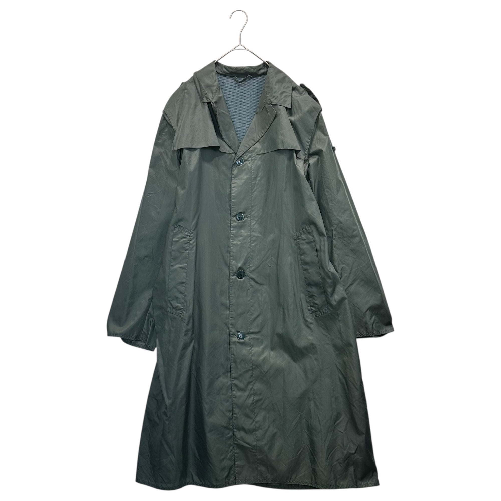 SWISS MILITARY(スイス軍) 80's Packsible Rain Coat パッカブル レイン コート 46(M程度) オリーブ 80年代 ヴィンテージ 1982年 ミリタリー チェスターコート