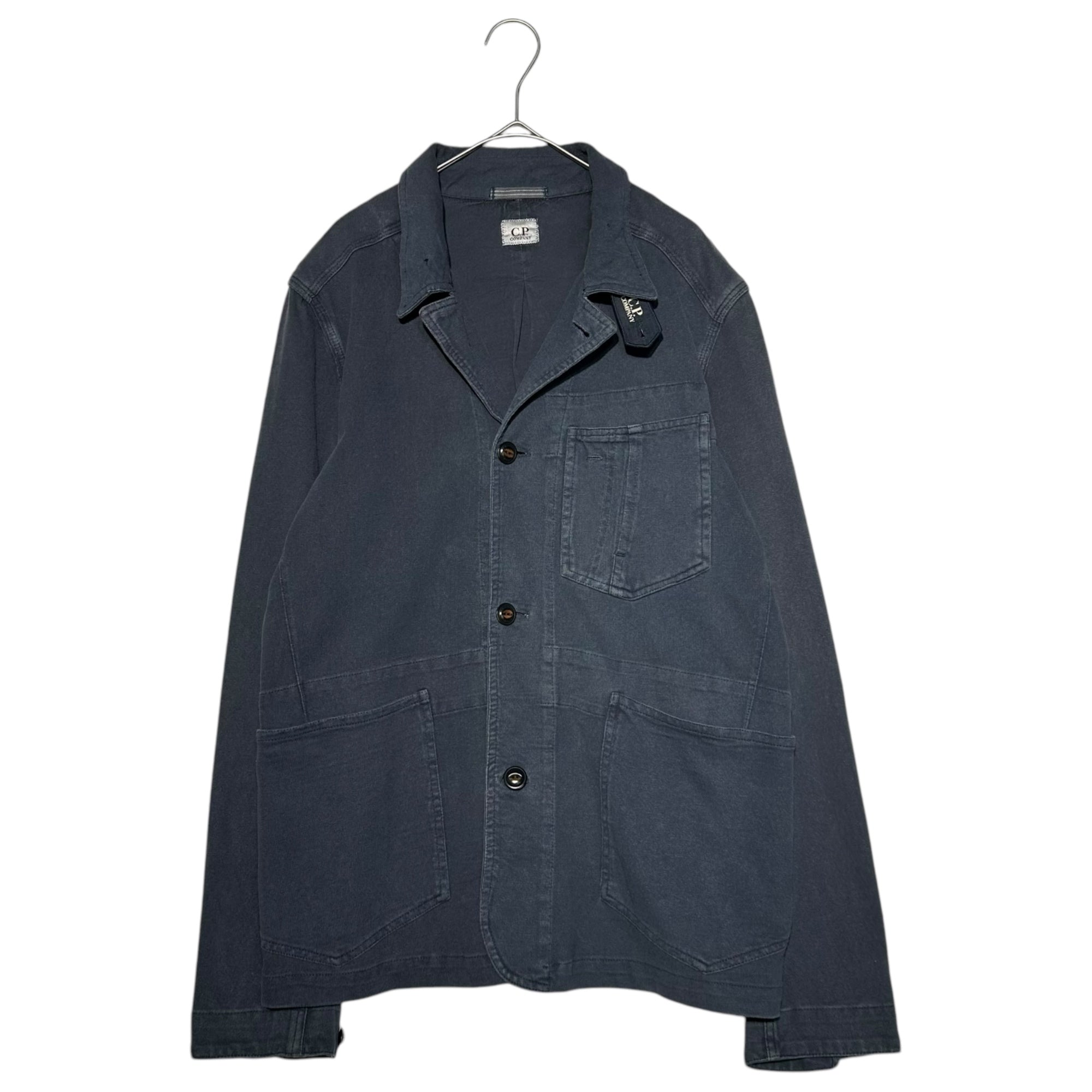 C.P.COMPANY(シーピーカンパニー) 2010~'s sweatshirt coverall jacket chinstrap logo スウェット カバーオール ジャケット チンストラップ ロゴ M ネイビー