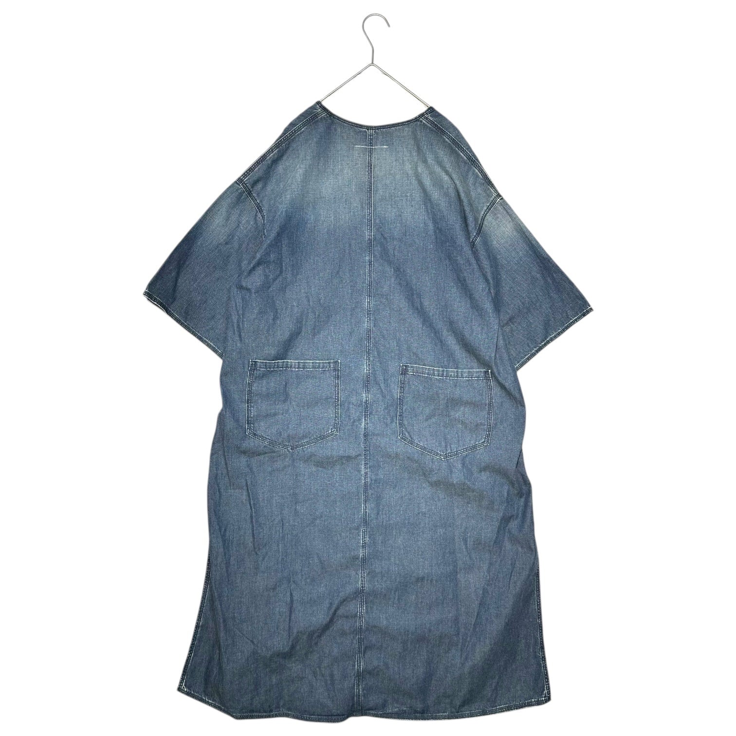 MM6 Maison Margiela(エムエムシックス) 19SS V-Neck Denim Smock Dress Vネック デニム スモック ワンピース S52CT0376 S30512 36(S程度) インディゴ