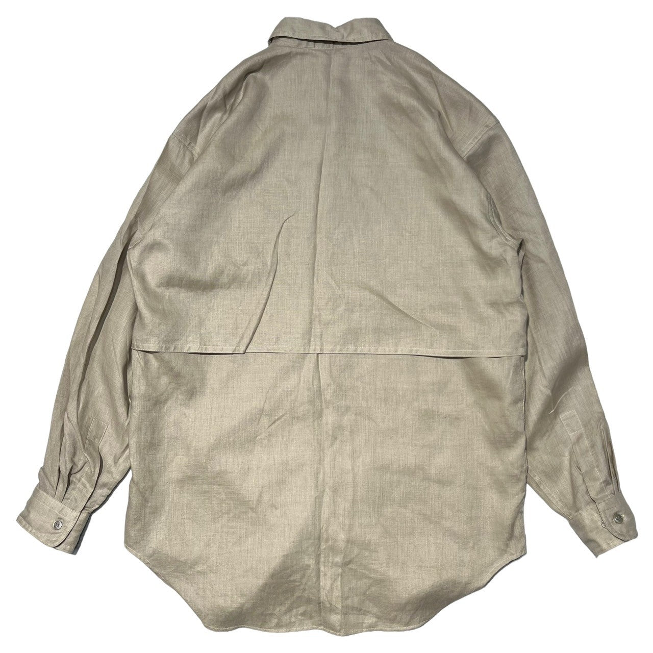 ISSEY MIYAKE(イッセイミヤケ) 80's ~ 90's  linen trench shirt リネン トレンチ シャツ ハミルトン社製 I67507-B S ベージュ 90年代 ヴィンテージ アーカイブ デッドストック