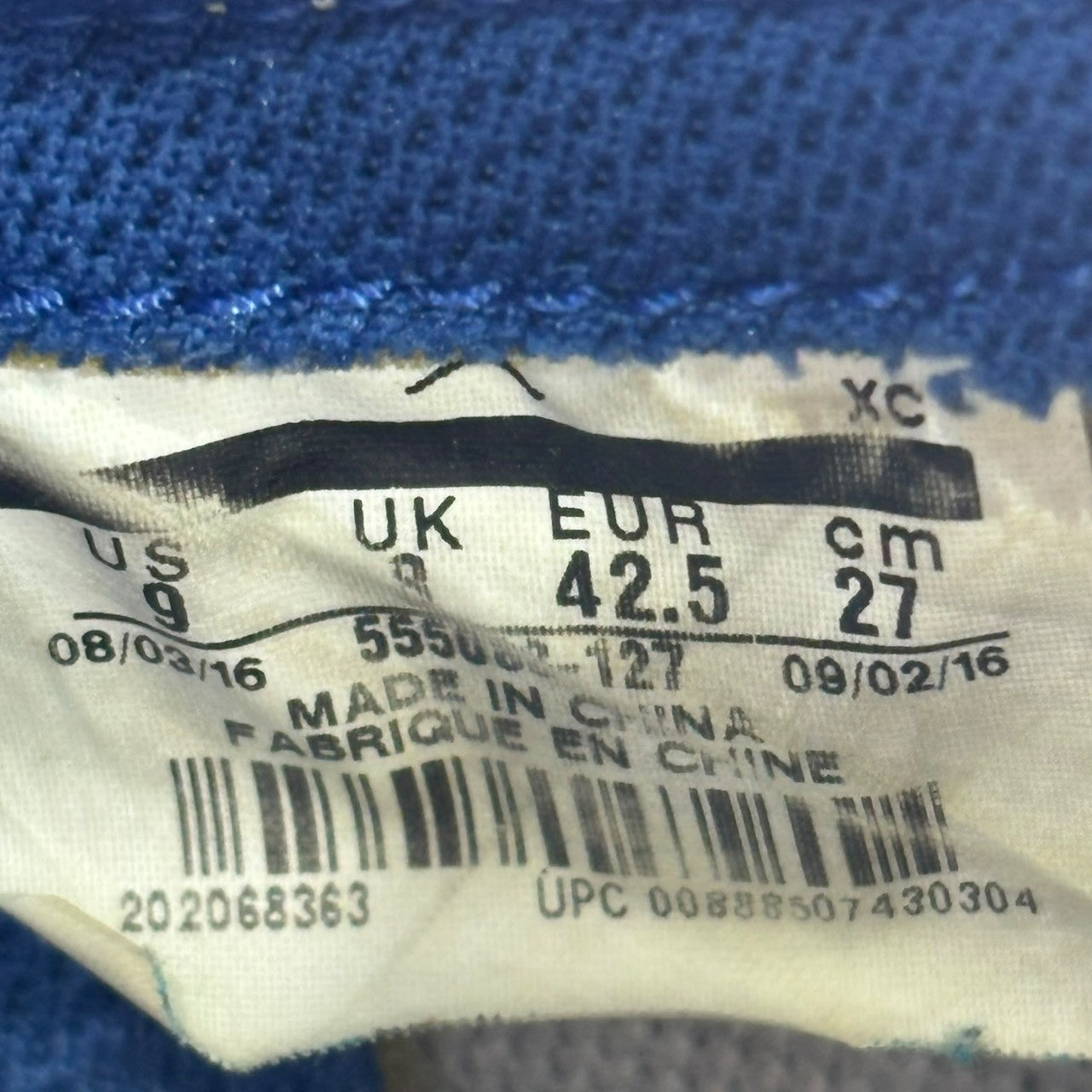 NIKE(ナイキ) AIR JORDAN 1 RETRO HIGH OG STORM BLUE エア ジョーダン 1 レトロ ハイ オリジナル 555088-127 27cm ブルー×ホワイト ハイカット スニーカー