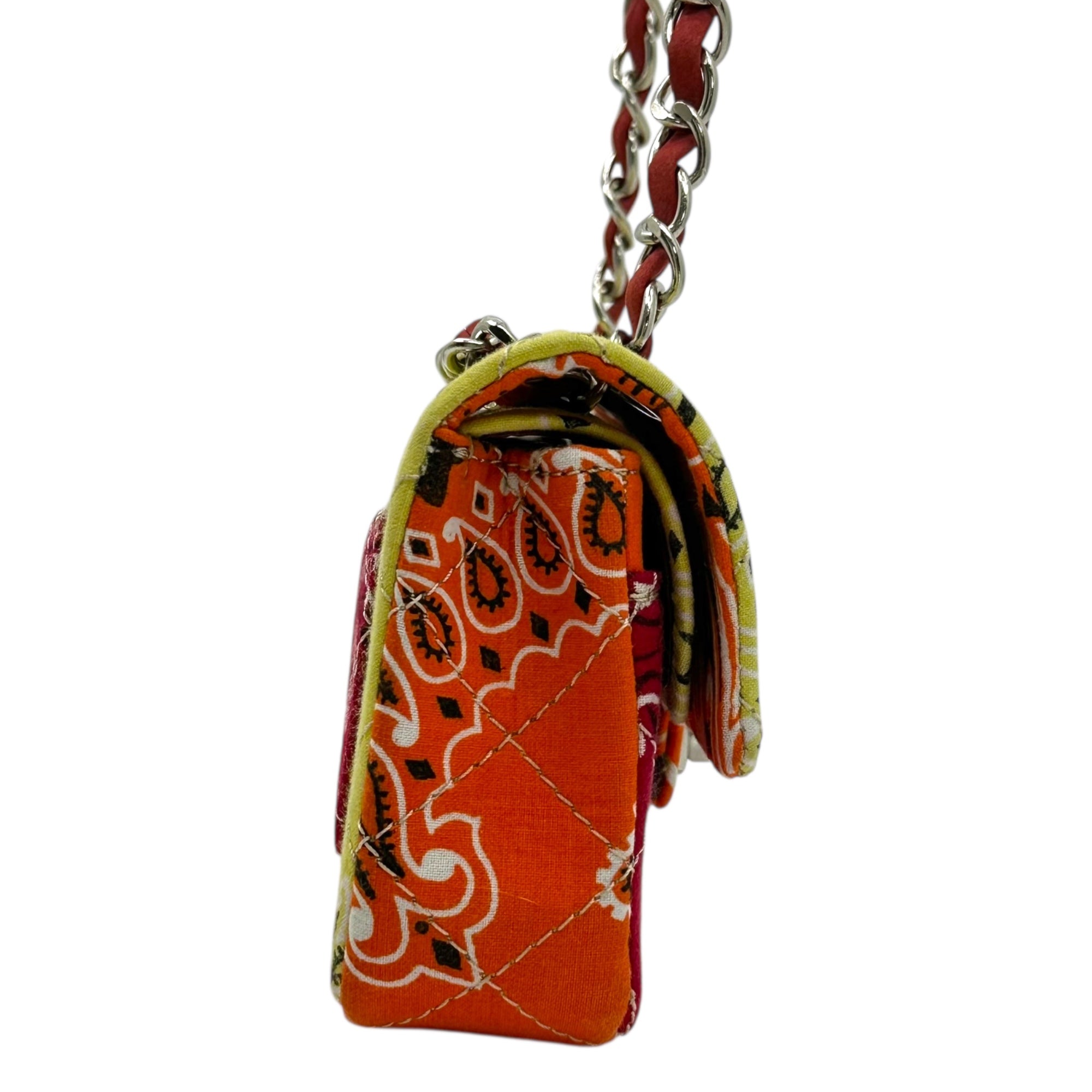 READYMADE(レディメイド) Vintage Bandana Reconstructed Flap Chain Shoulder Bag ヴィンテージ バンダナ 再構築 フラップ チェーン ショルダー バッグ イエロー×レッド×オレンジ