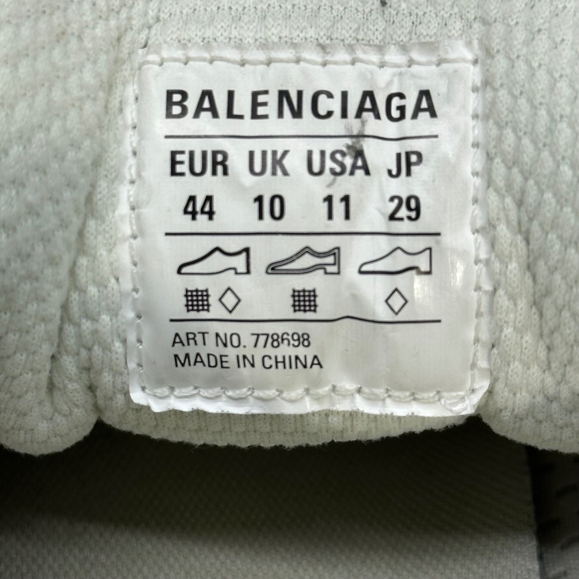 BALENCIAGA(バレンシアガ) 3XL EXTREME LACE スニーカー 778698 29cm グレー×ホワイト