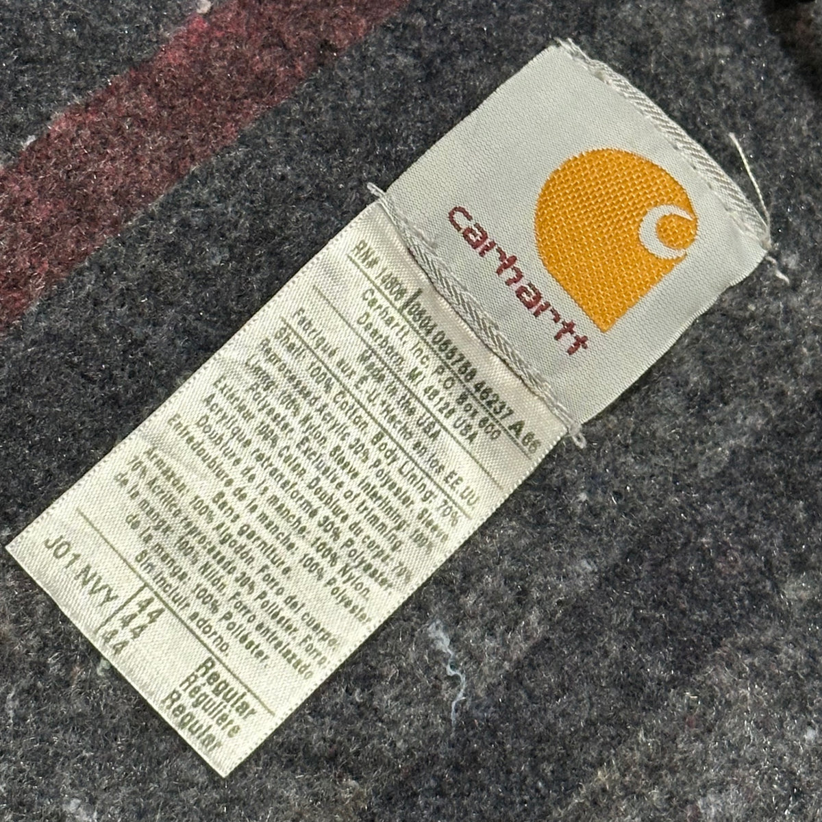 carhartt(カーハート) 2000's Detroit Jacket - Blanket-Lined デトロイト ジャケット ブランケット J01 NVY 44 REGULAR ネイビー 企業物 ダック地
